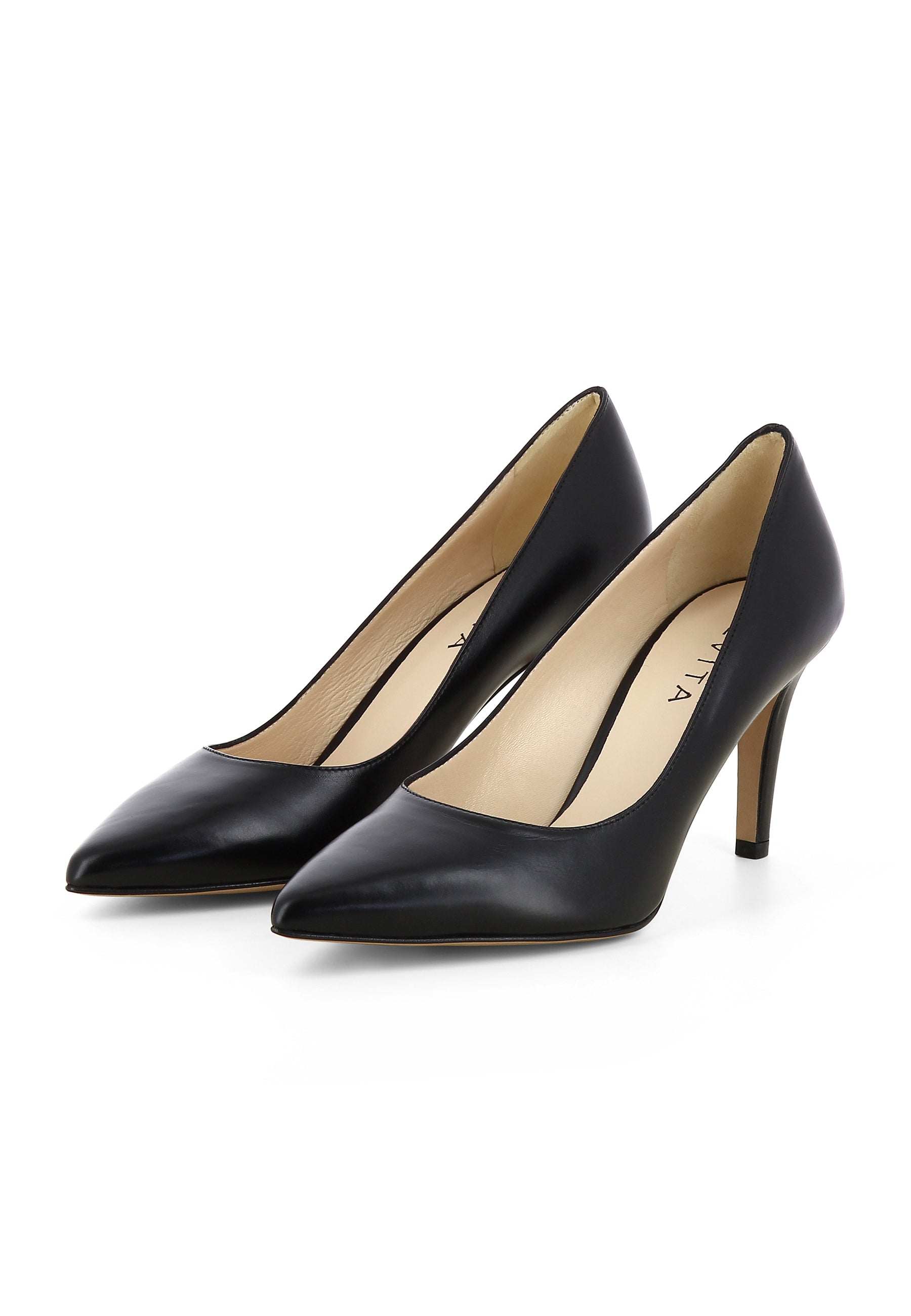 ARIA Damen Pumps  -  Glattleder Schwarz