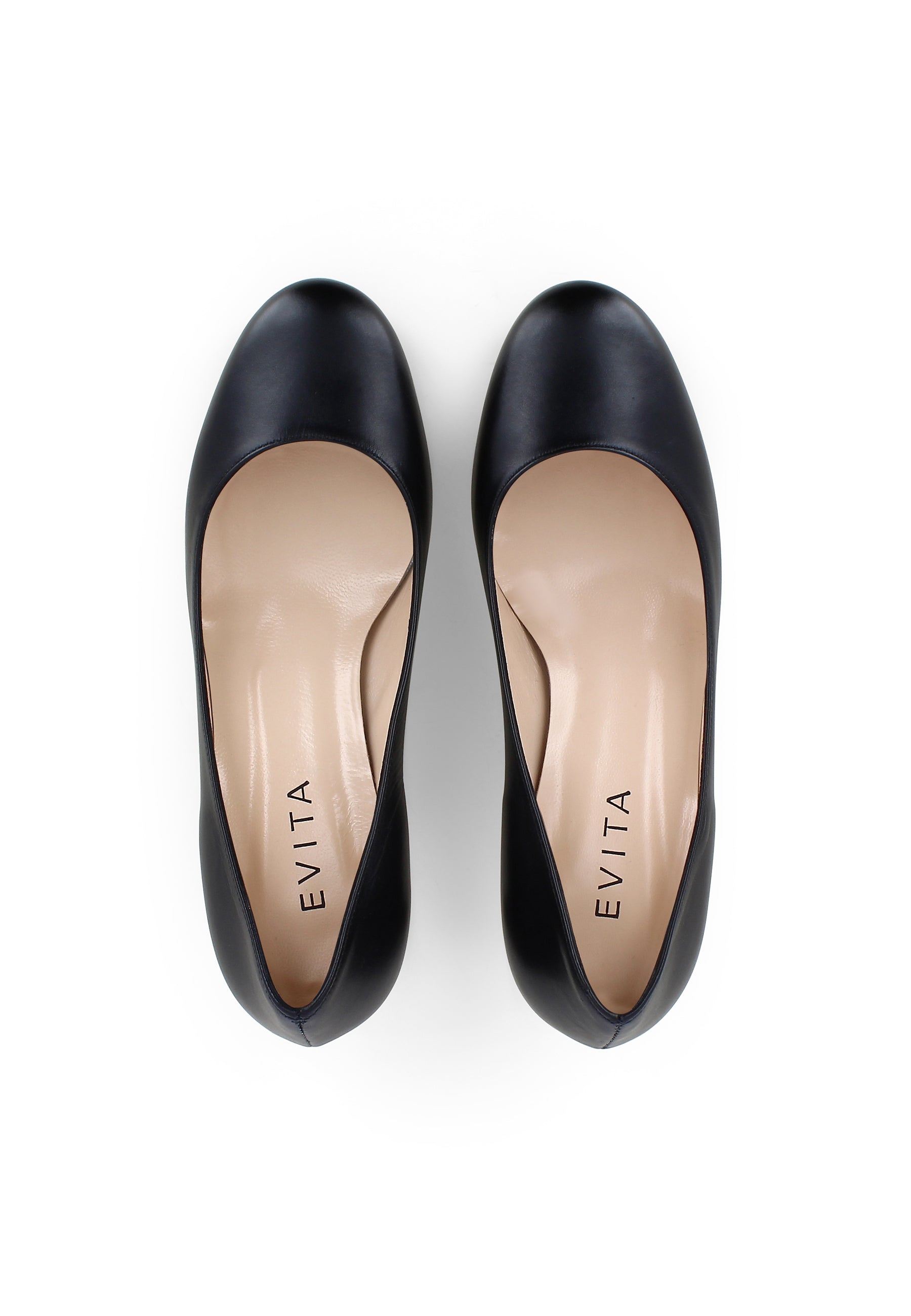 GIUSY Damen Pumps  -  Glattleder Schwarz