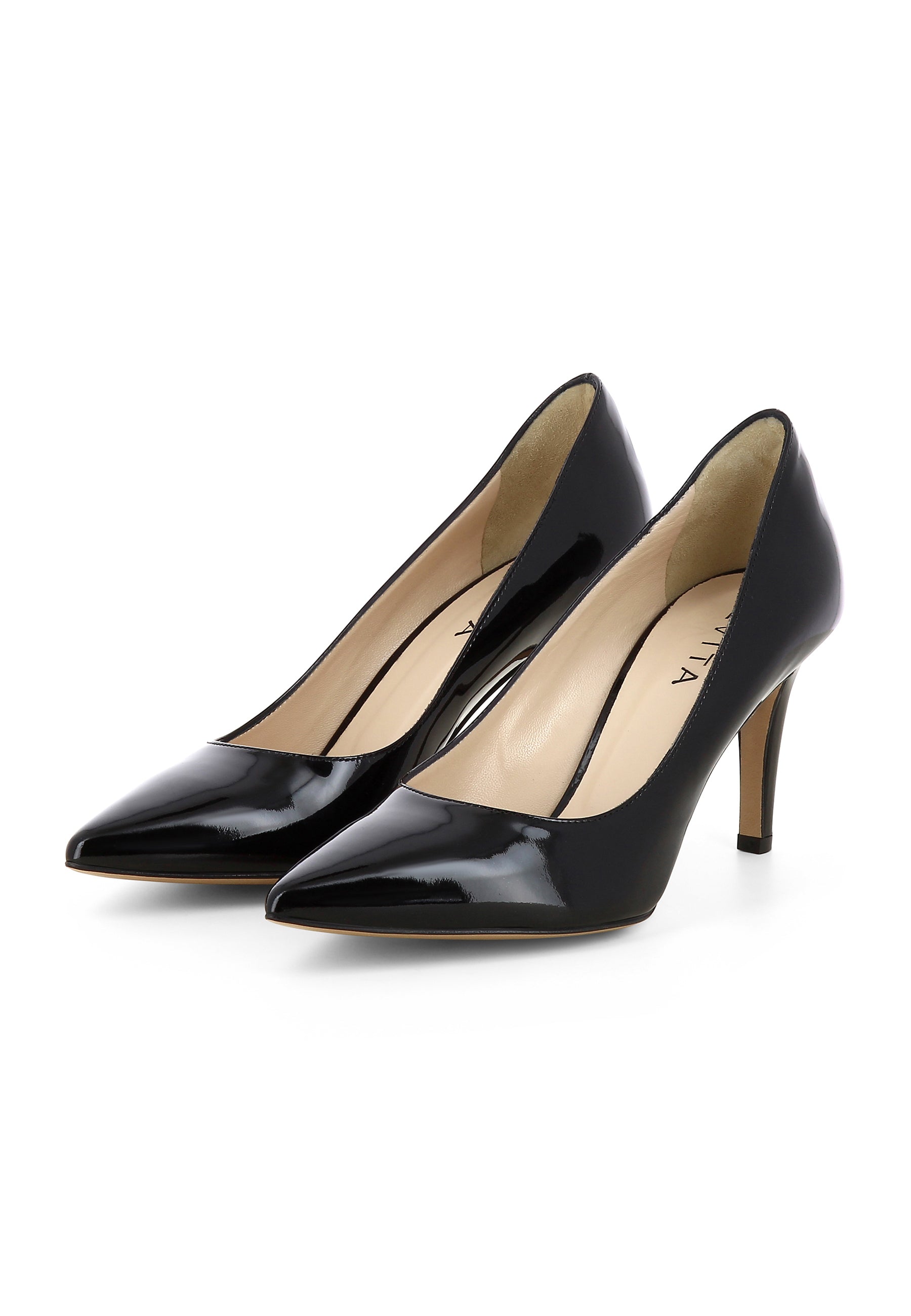 ARIA Damen Pumps  -  Lackleder Schwarz