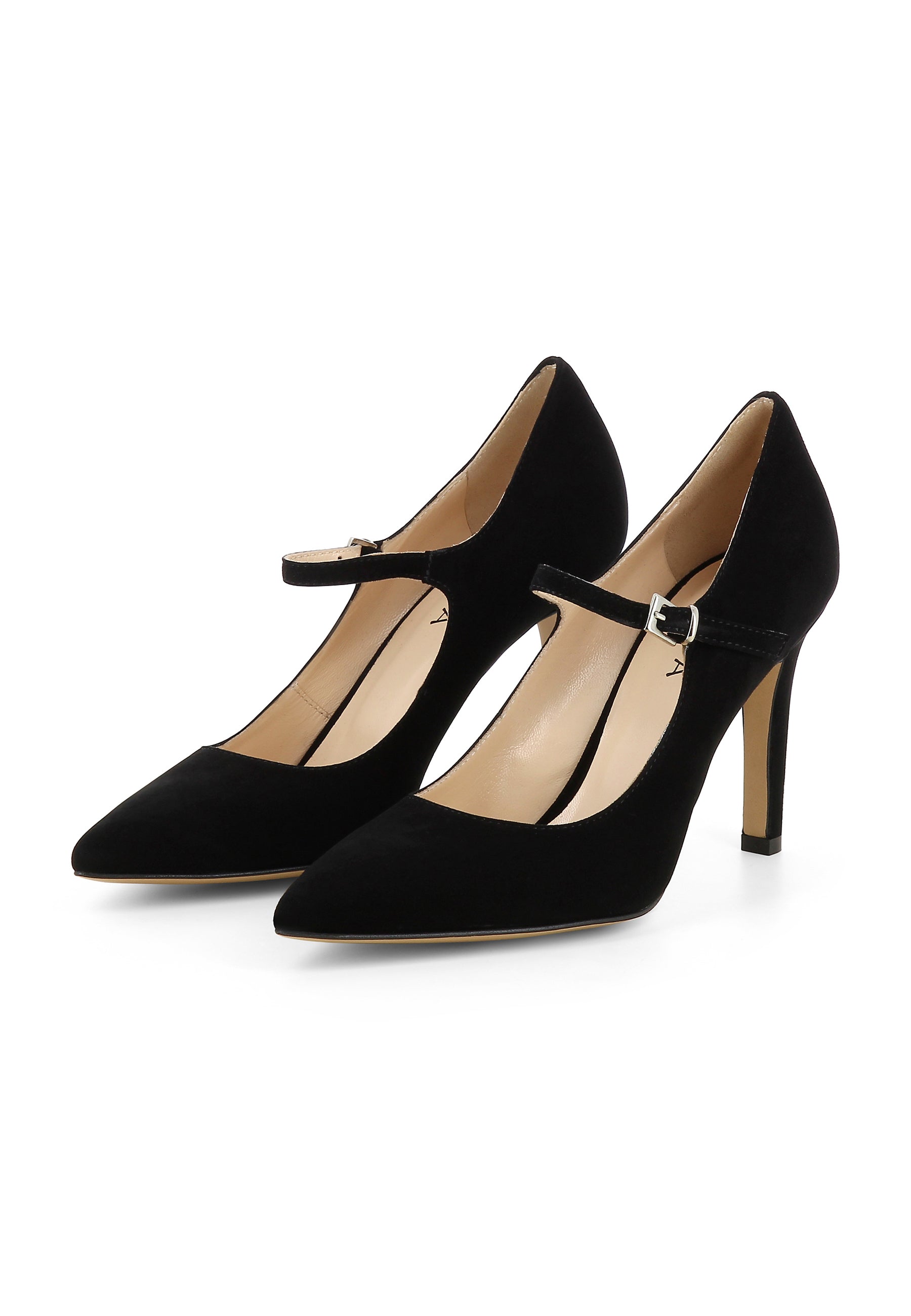 ILARIA Damen Pumps  -  Rauleder Schwarz