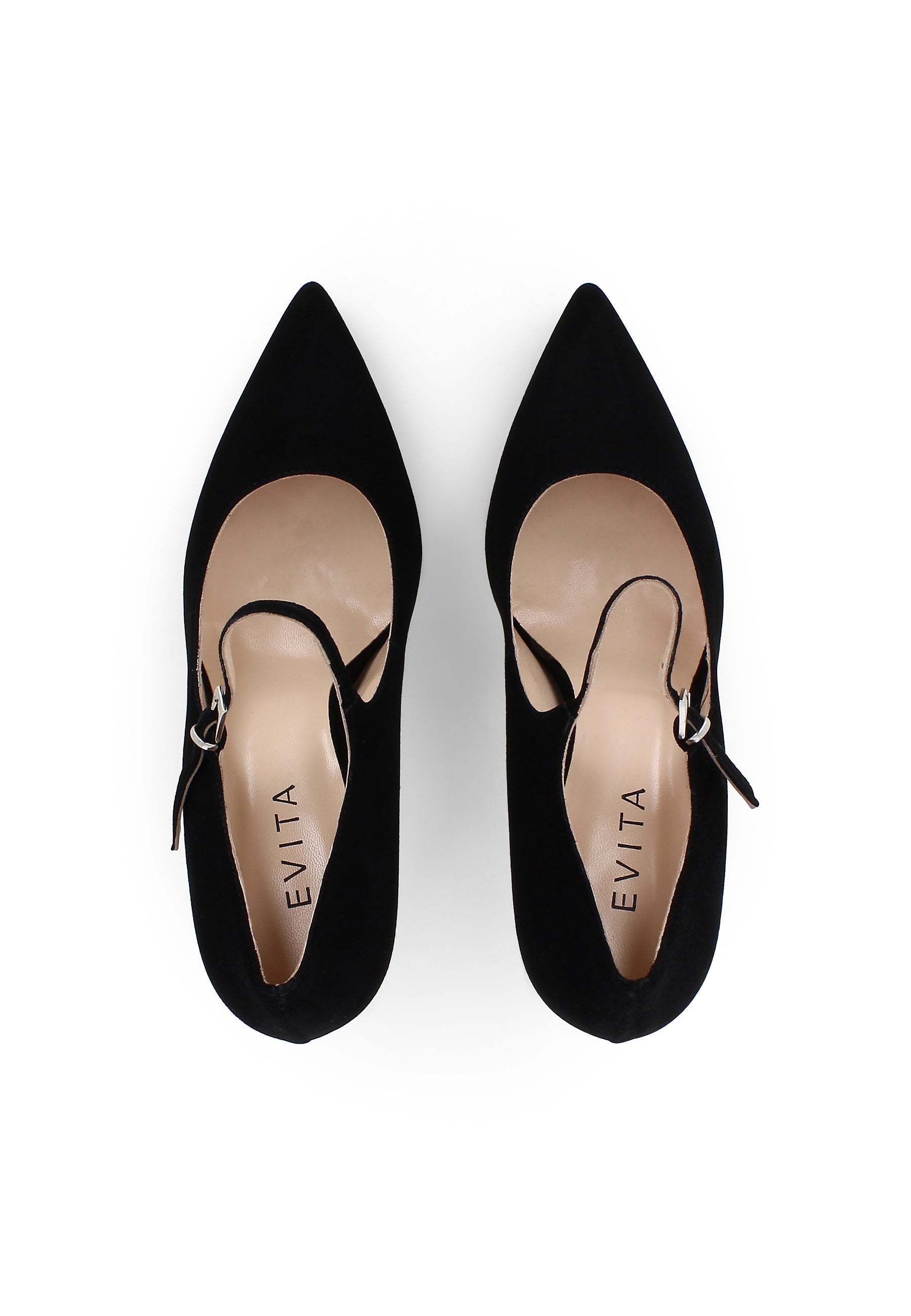 ILARIA Damen Pumps  -  Rauleder Schwarz