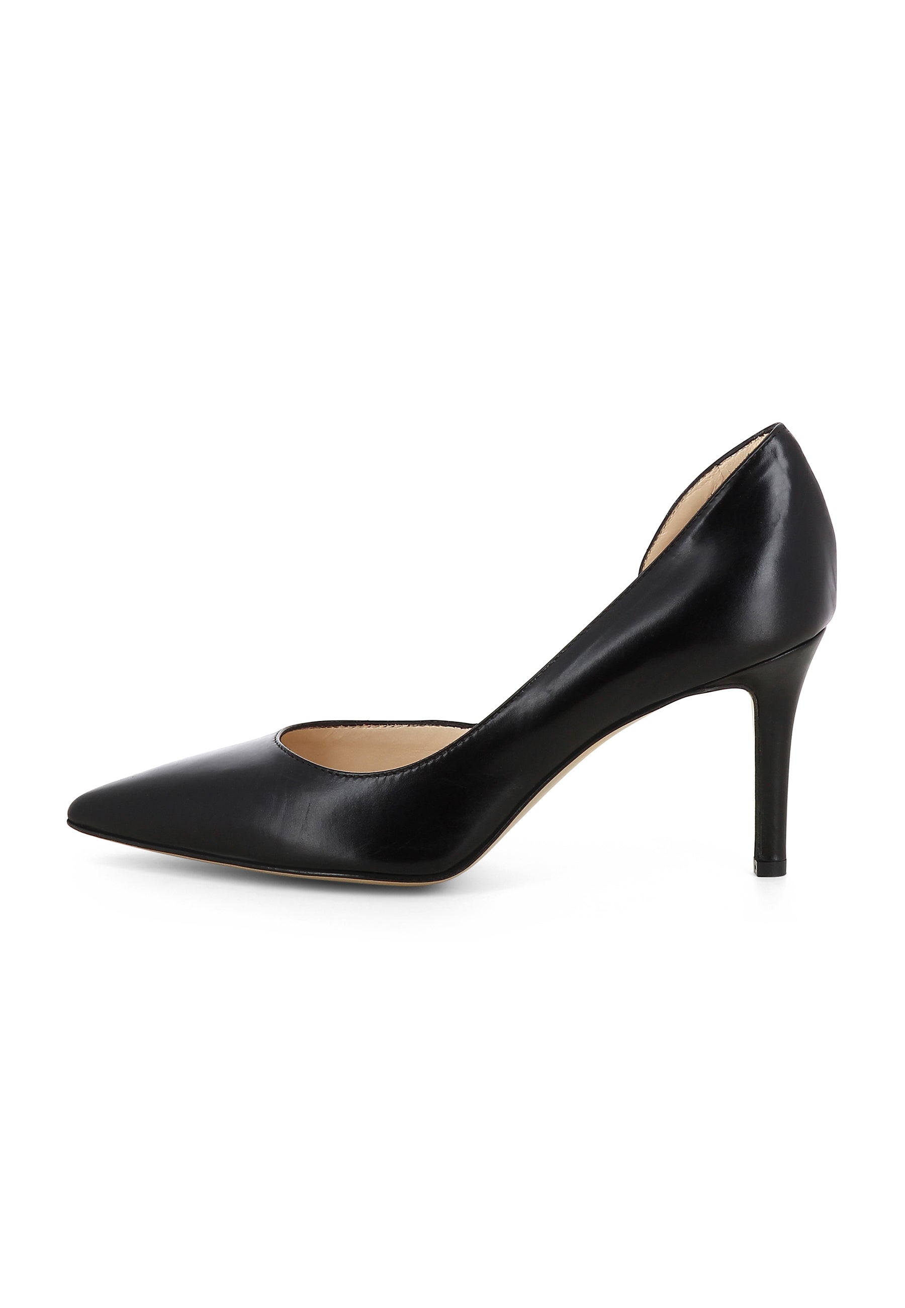 JESSICA Damen Pumps Halboffen  -  Glattleder Schwarz