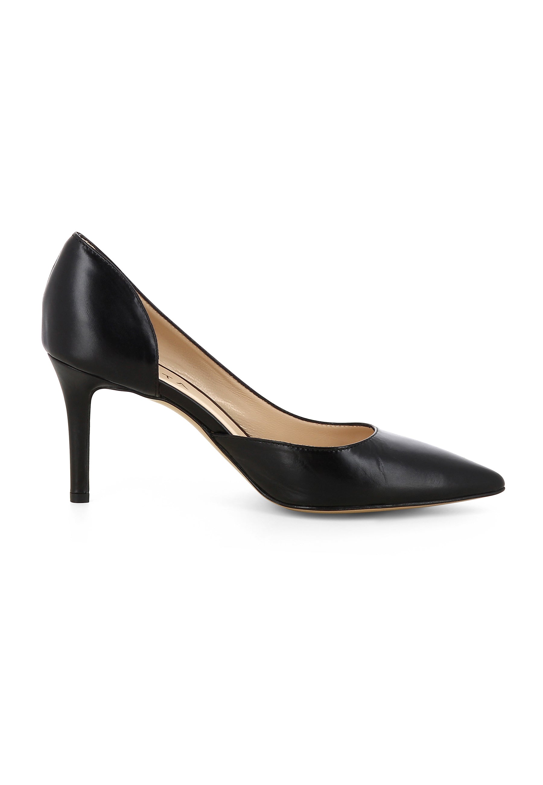 JESSICA Women's Pumps Semi-Open - Smooth Leather Black