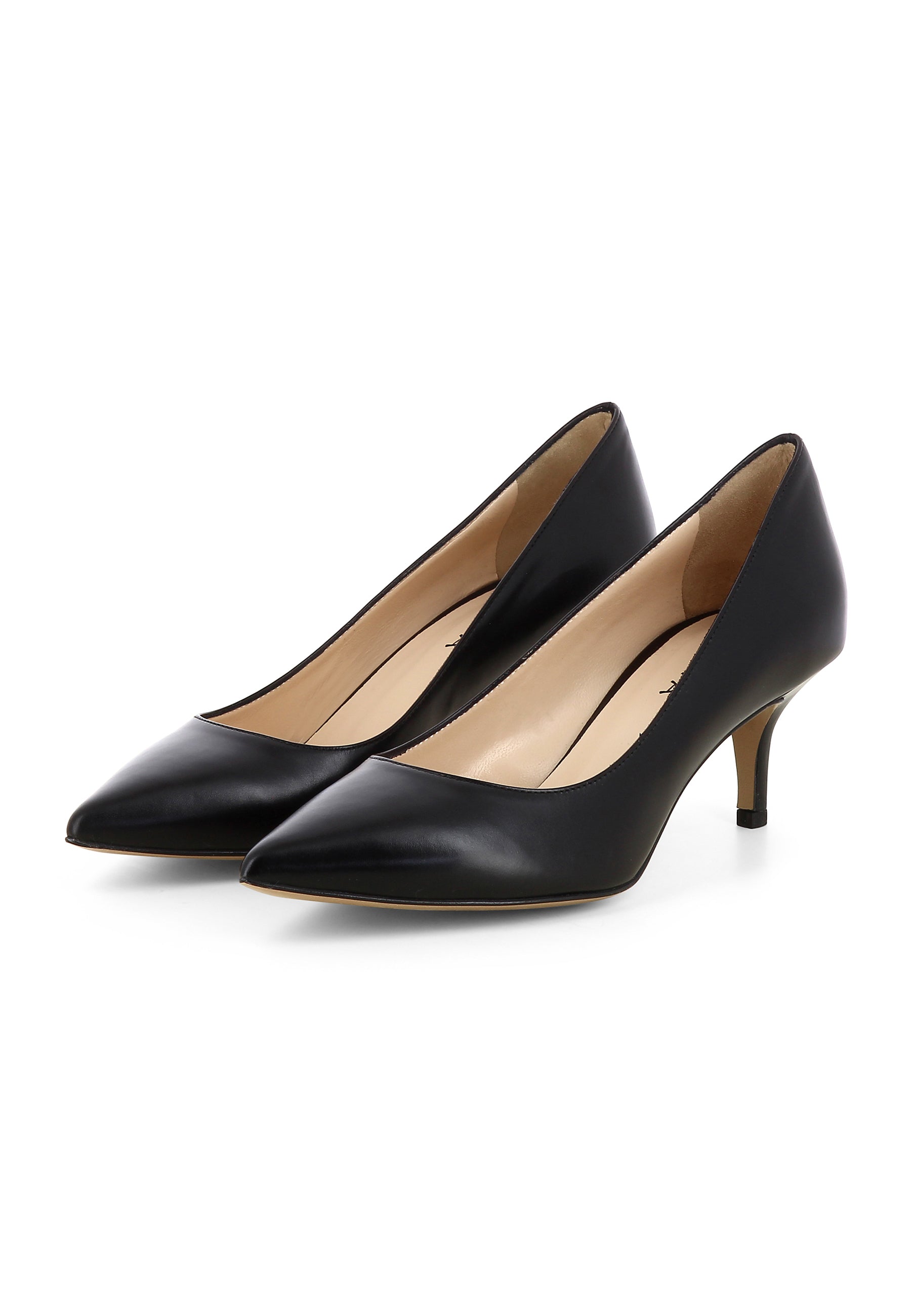 GIULIA Damen Pumps  -  Glattleder Schwarz
