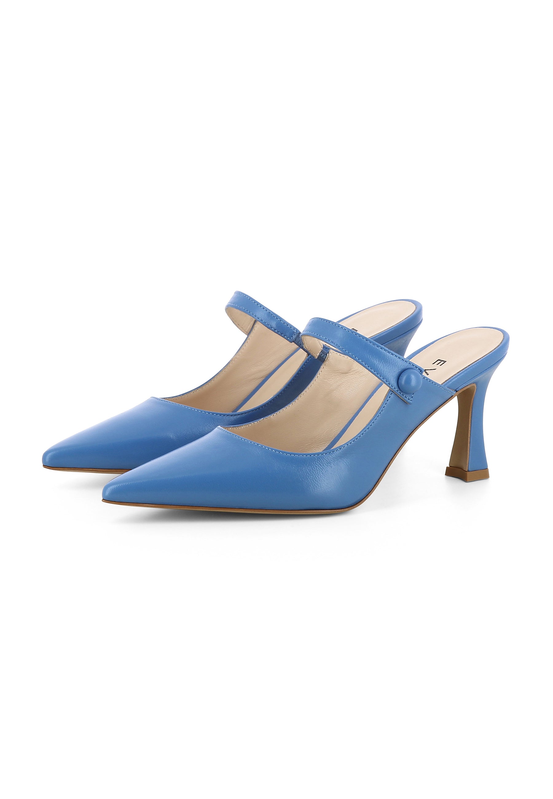PENELOPE Damen Pantolette  -  Glattleder Blau