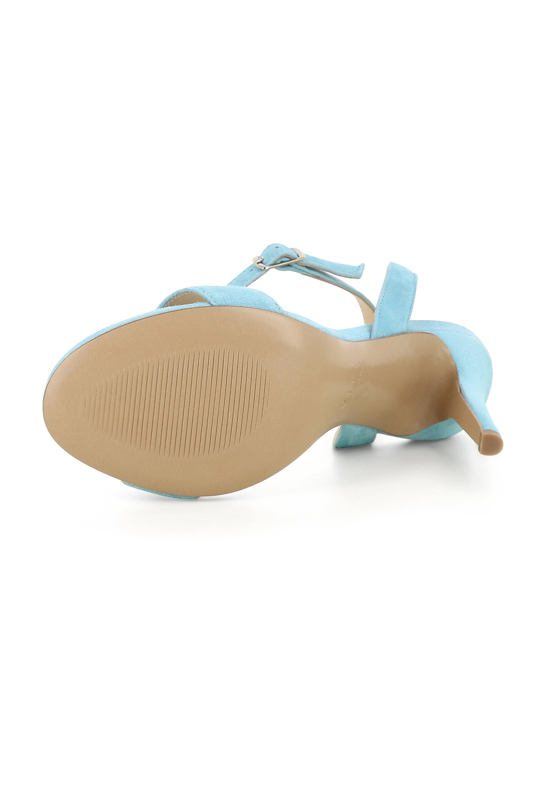 EVA Damen Sandalette  -  Rauleder Hellblau