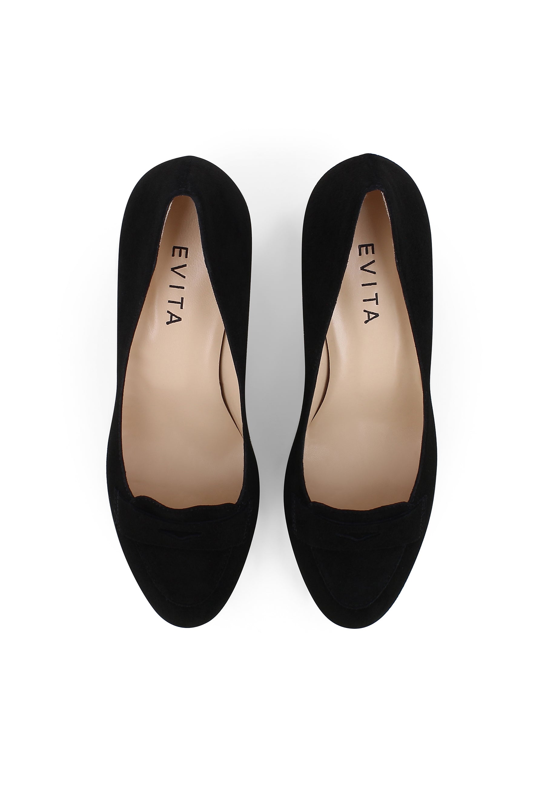 BIANCA Damen Pumps  -  Rauleder Schwarz