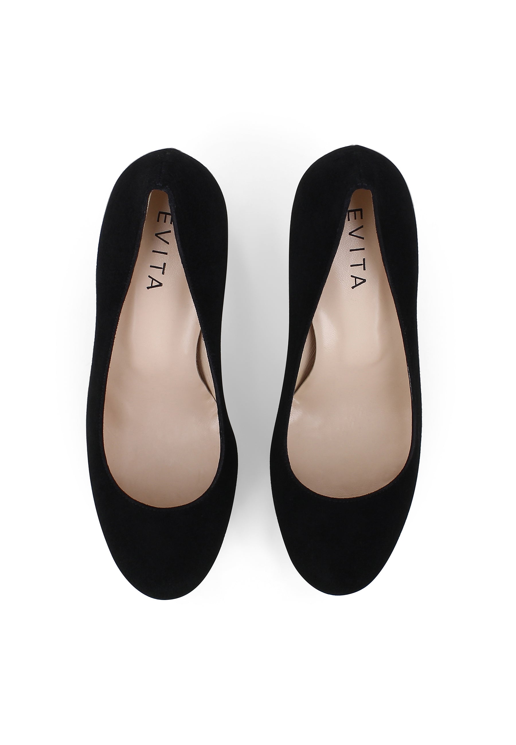 MARIA Damen Pumps  -  Rauleder Schwarz