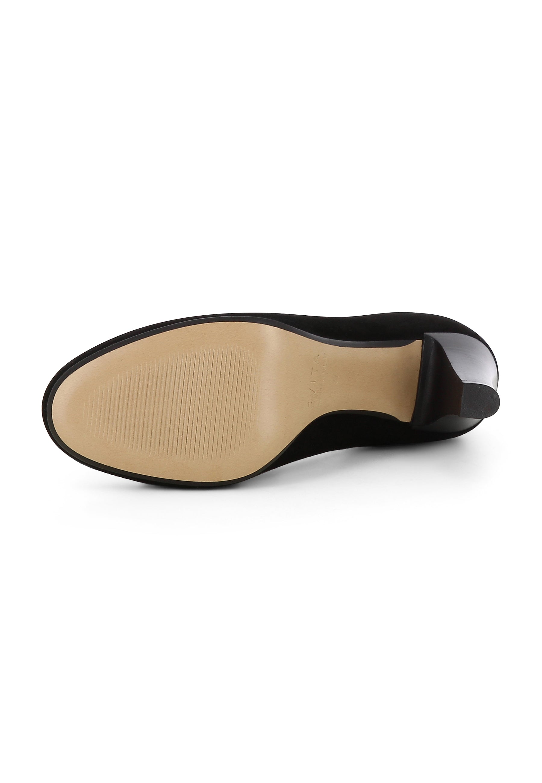 MARIA Damen Pumps  -  Rauleder Schwarz