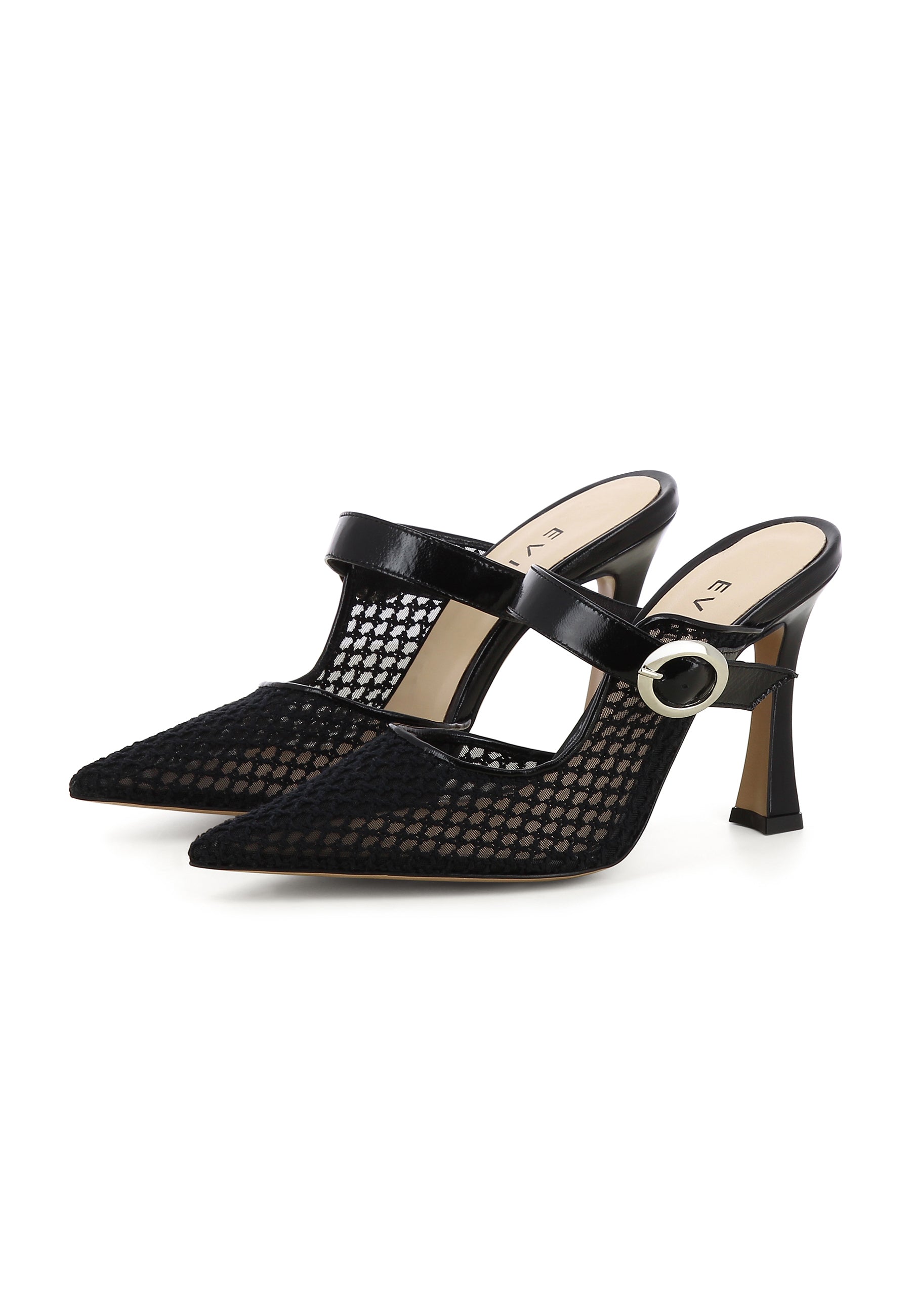 PIA Damen Pantolette  -  Mesh Schwarz