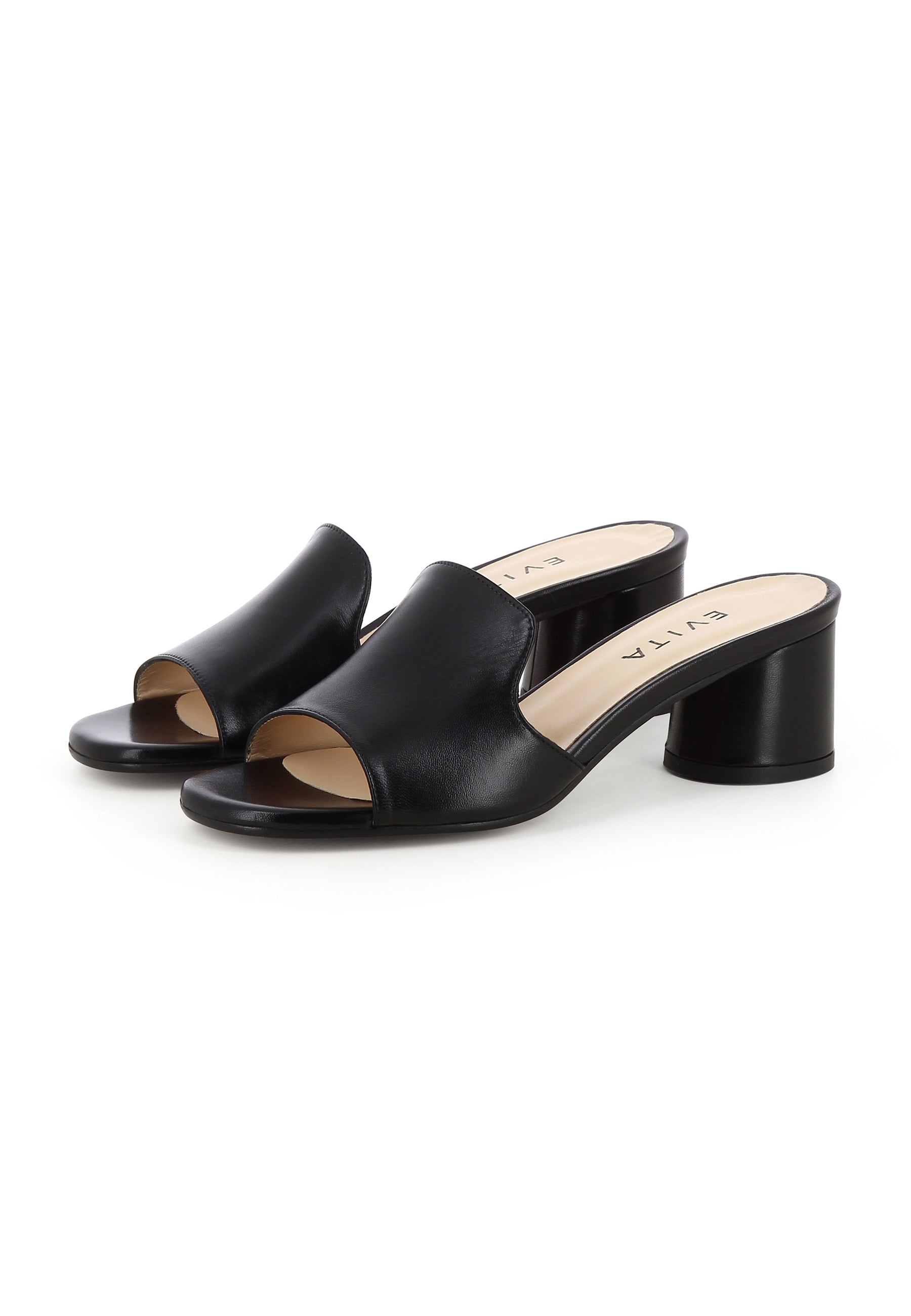 DORI Damen Pantolette  -  Glanzleder Schwarz