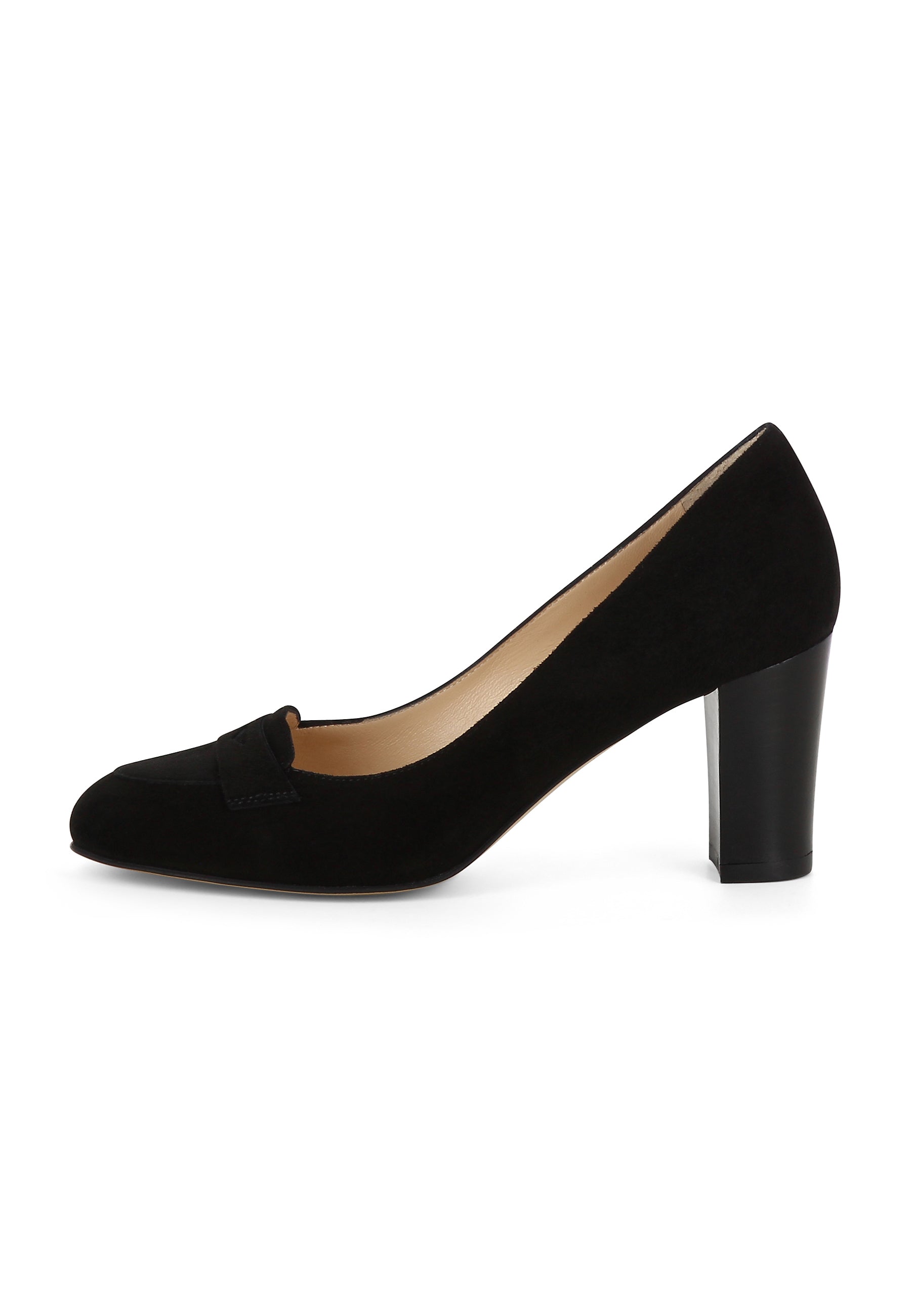 BIANCA Damen Pumps  -  Rauleder Schwarz