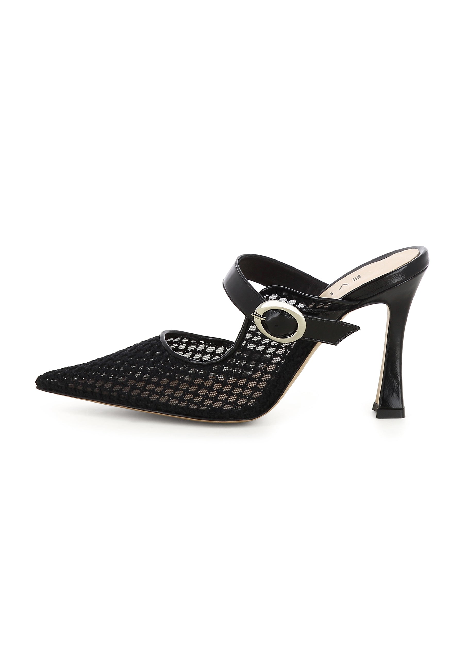 PIA Damen Pantolette  -  Mesh Schwarz