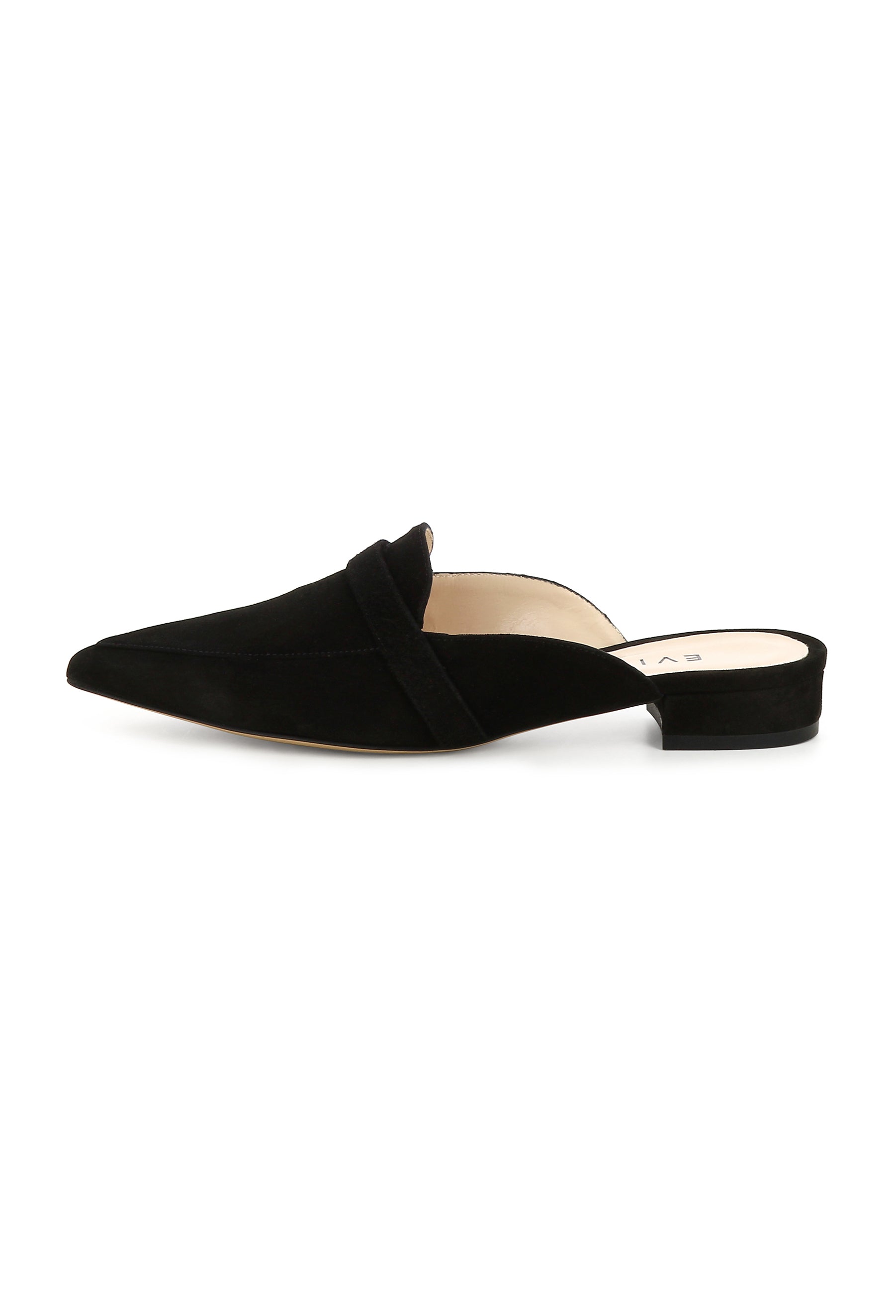 FRANCA Damen Pantolette  -  Velours Schwarz