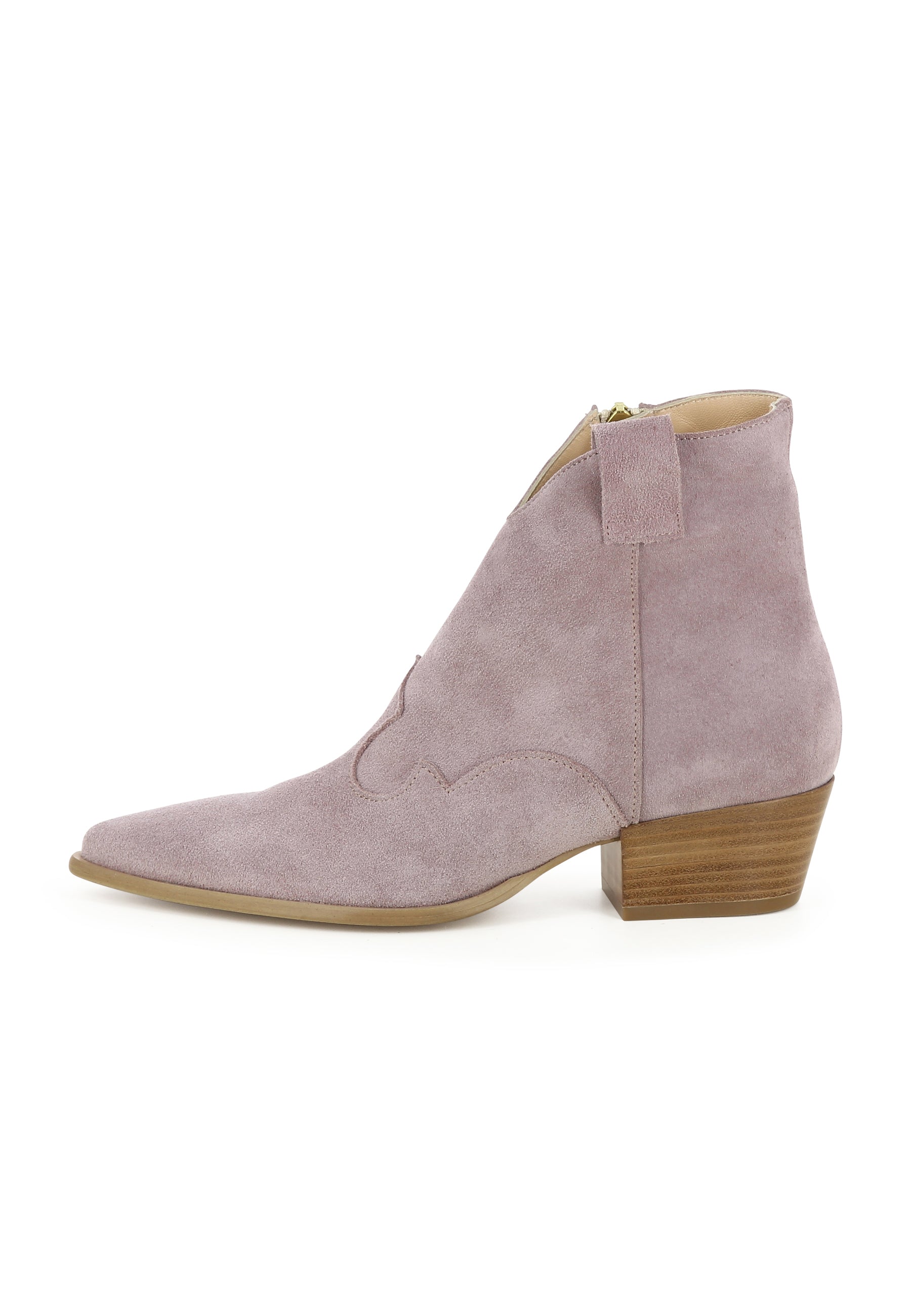 GINEVRA Damen Cowboy Stiefelette  -  Rauleder Flieder