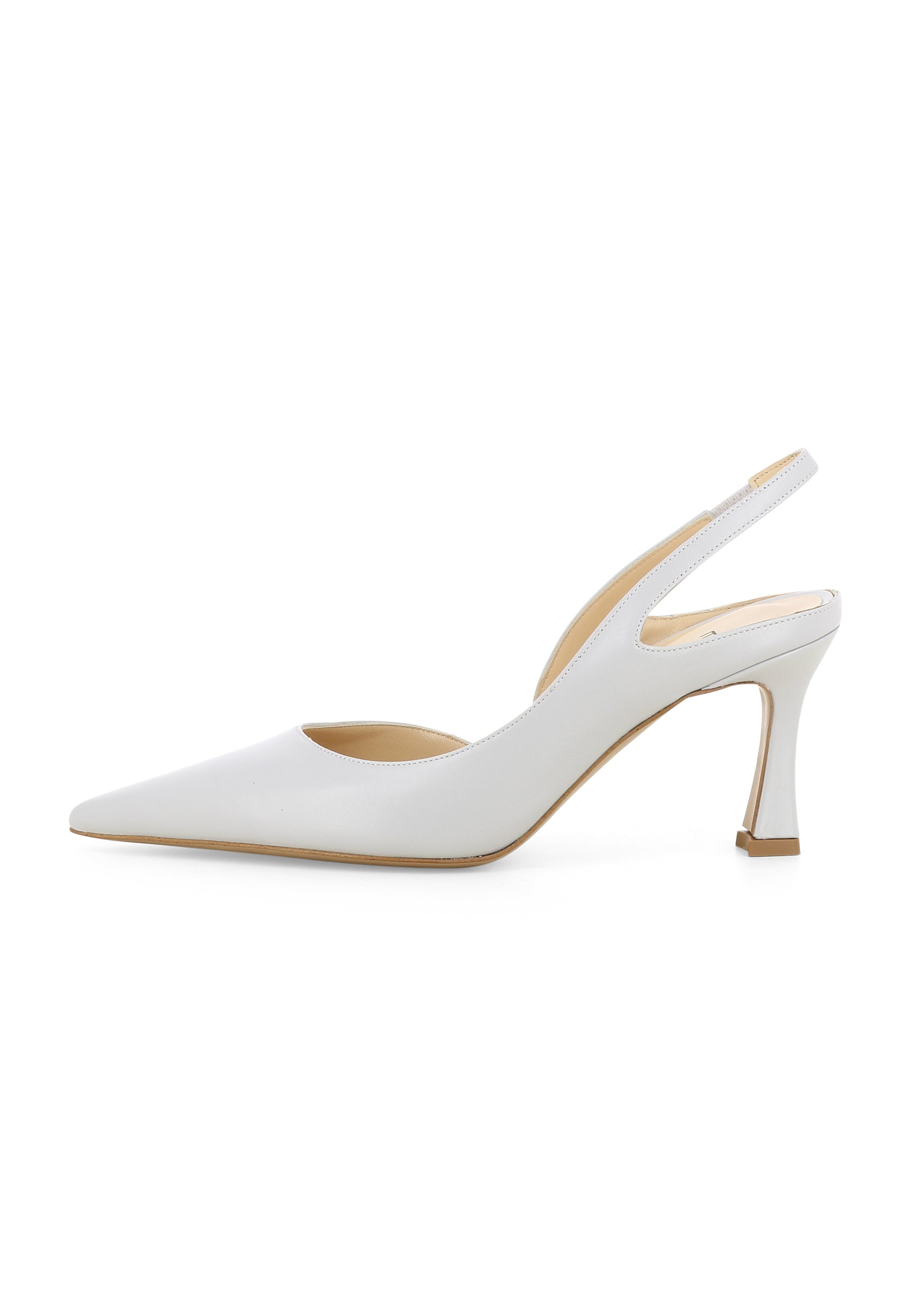 PENELOPE Damen Sling Pumps  -  Glattleder Hellgrau