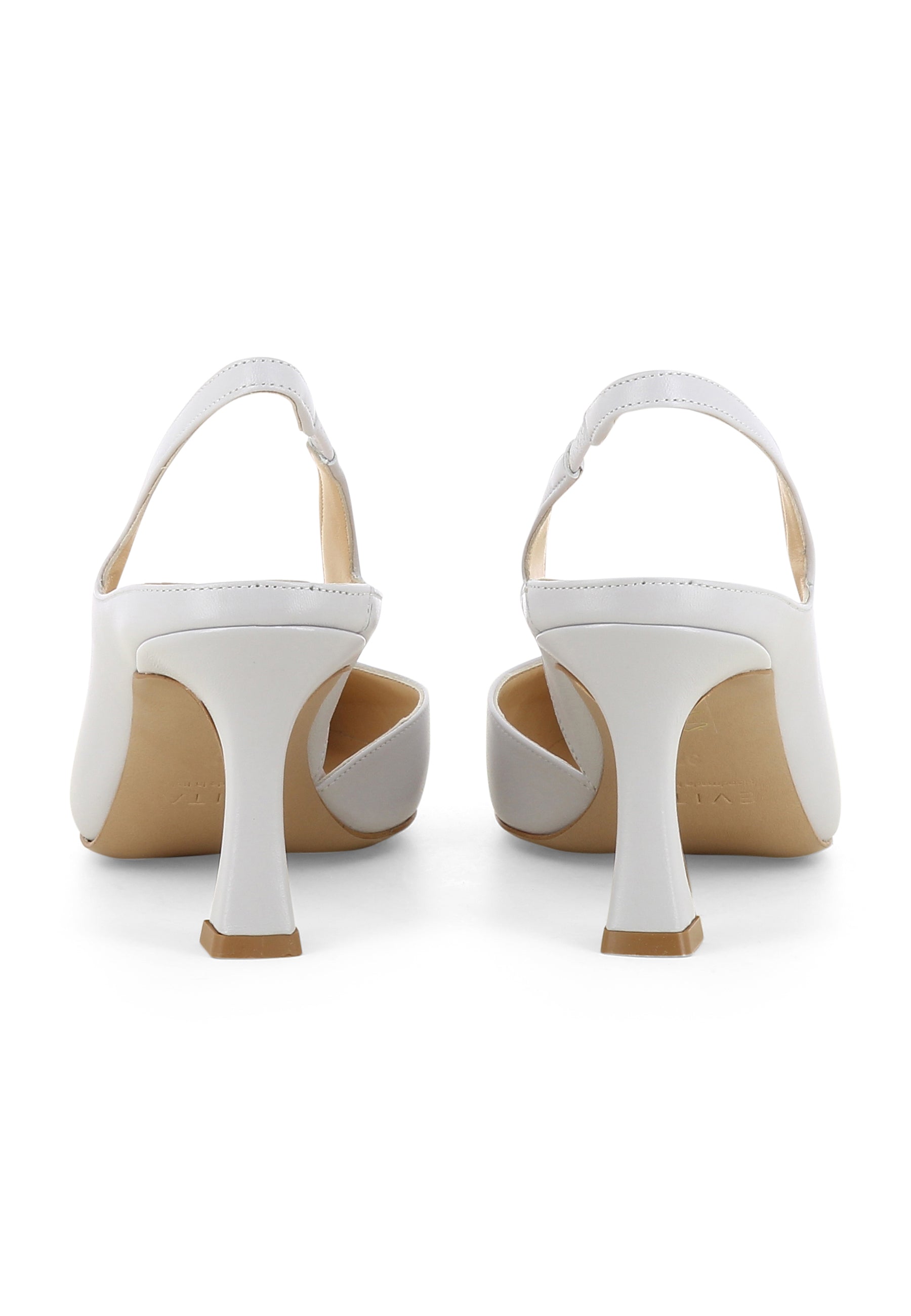 PENELOPE Damen Sling Pumps  -  Glattleder Hellgrau