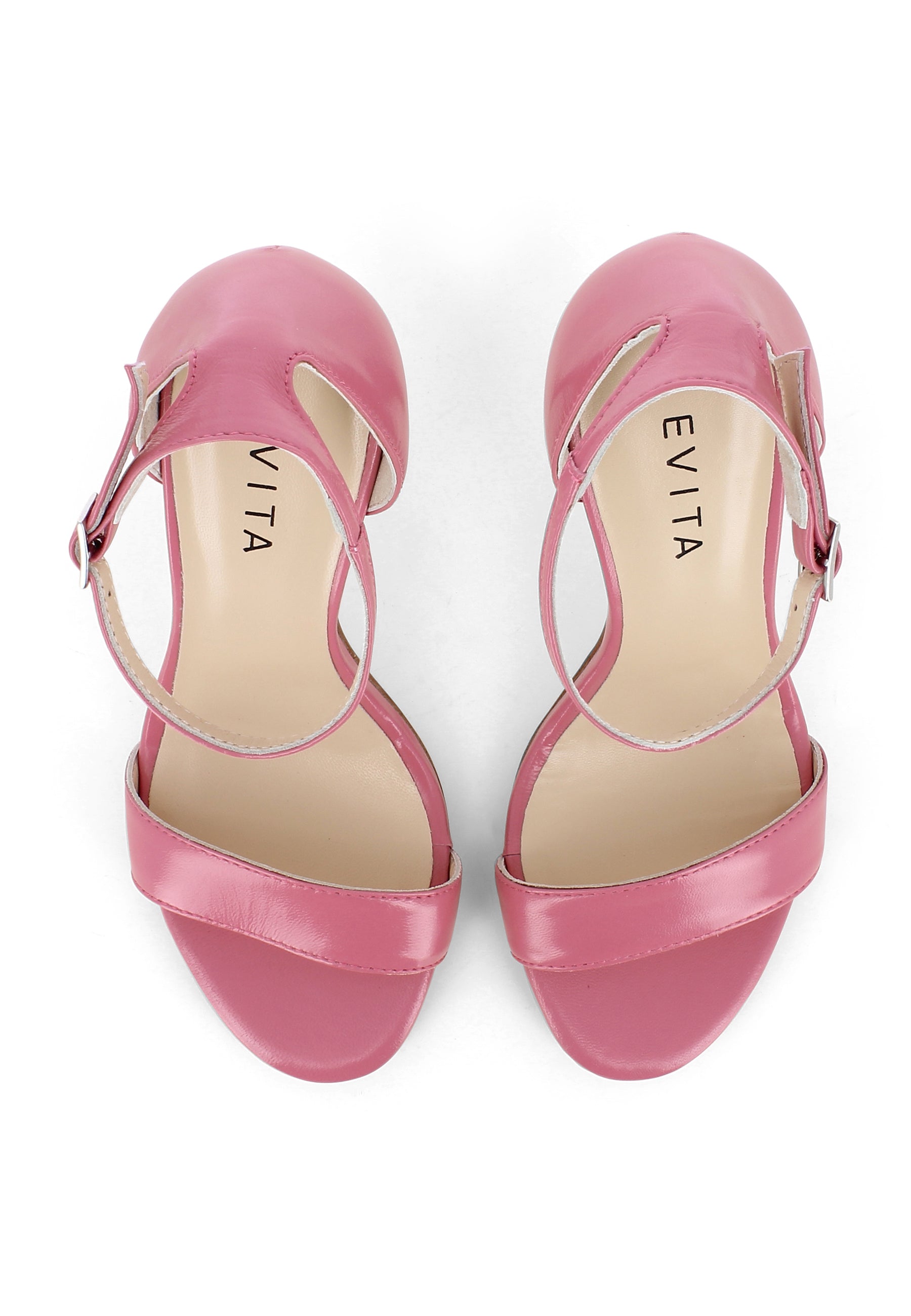 EVA Damen Sandalette  -  Glanzleder Pink