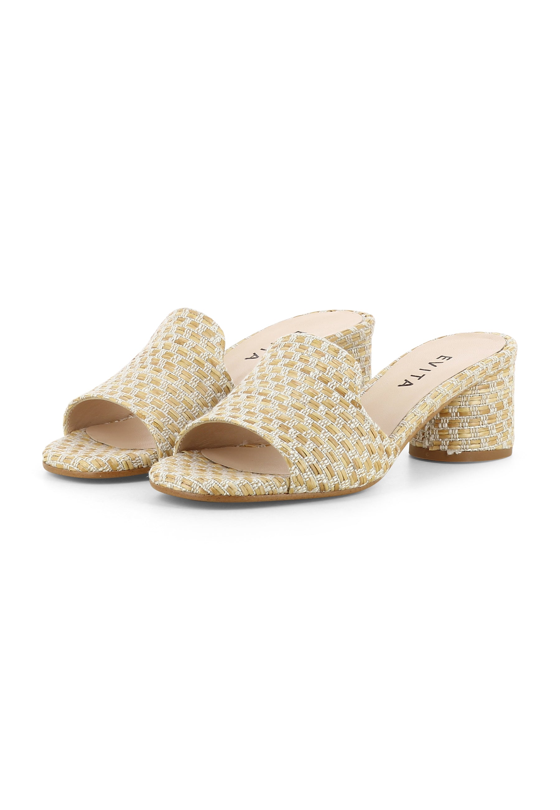DORI Damen Pantolette  -  100 % Baumwolle Zweifarbig