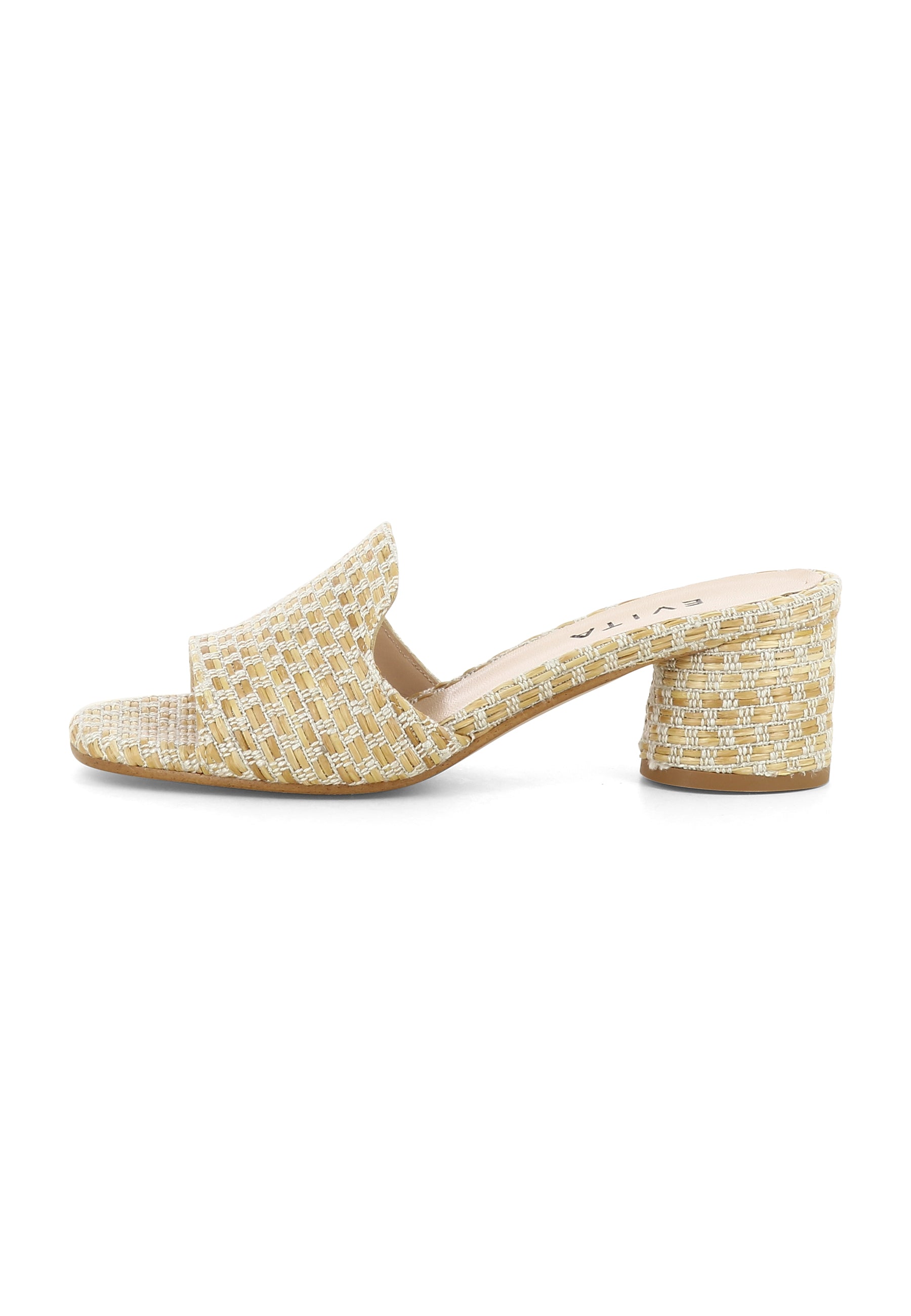 DORI Damen Pantolette  -  100 % Baumwolle Zweifarbig