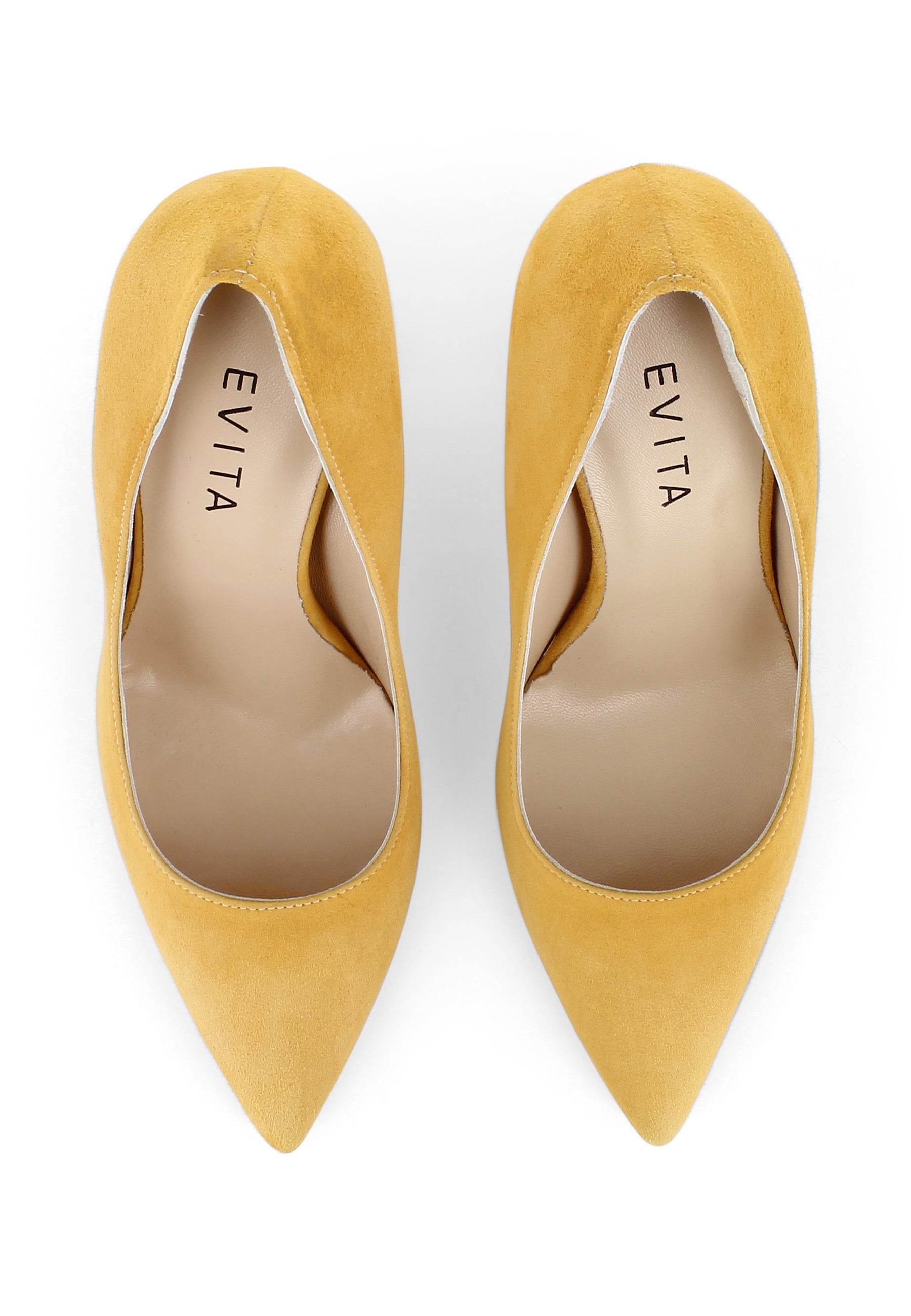 ALINA Damen Pumps  -  Rauleder Senf