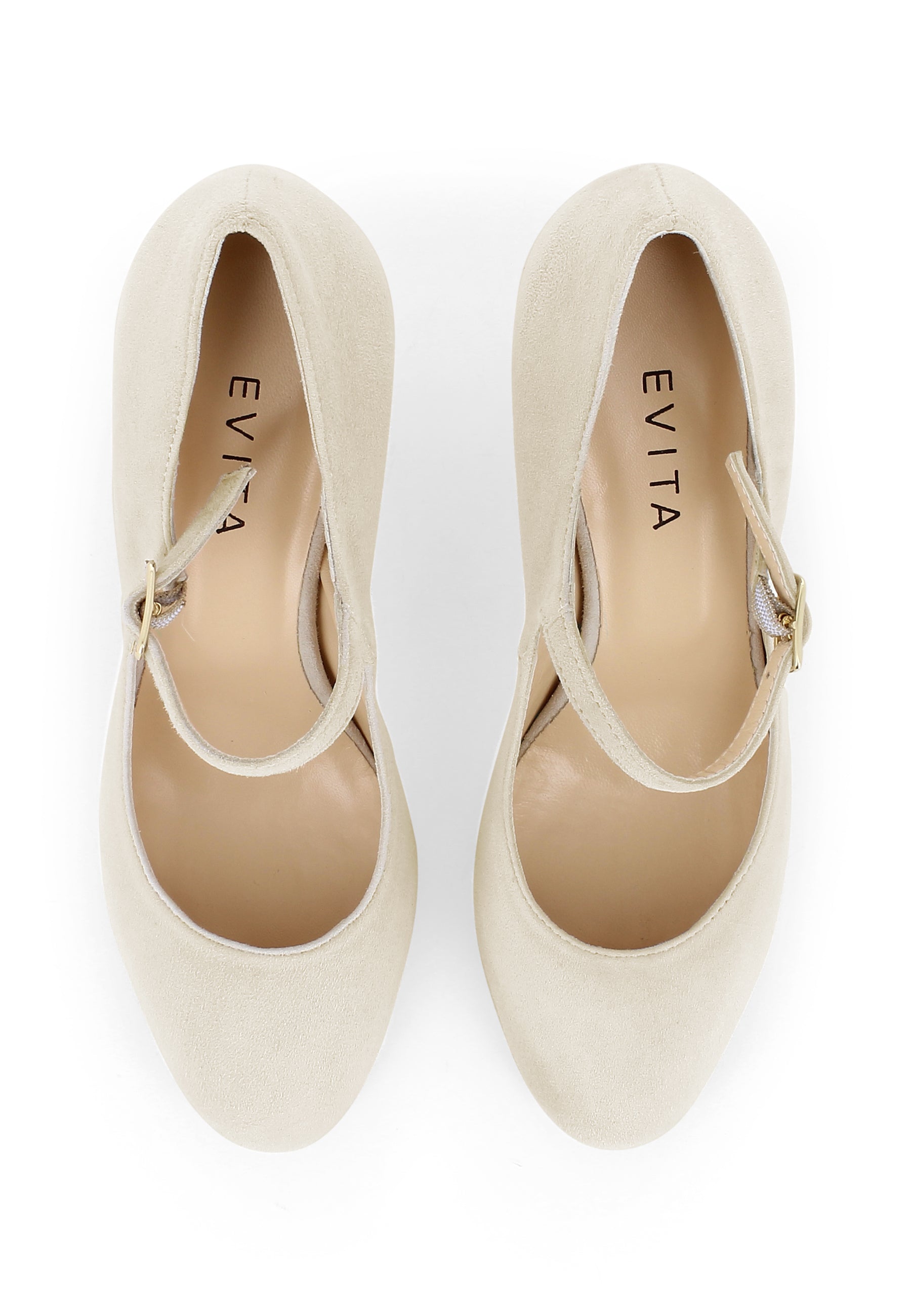 BIANCA Damen Pumps  -  Rauleder Beige