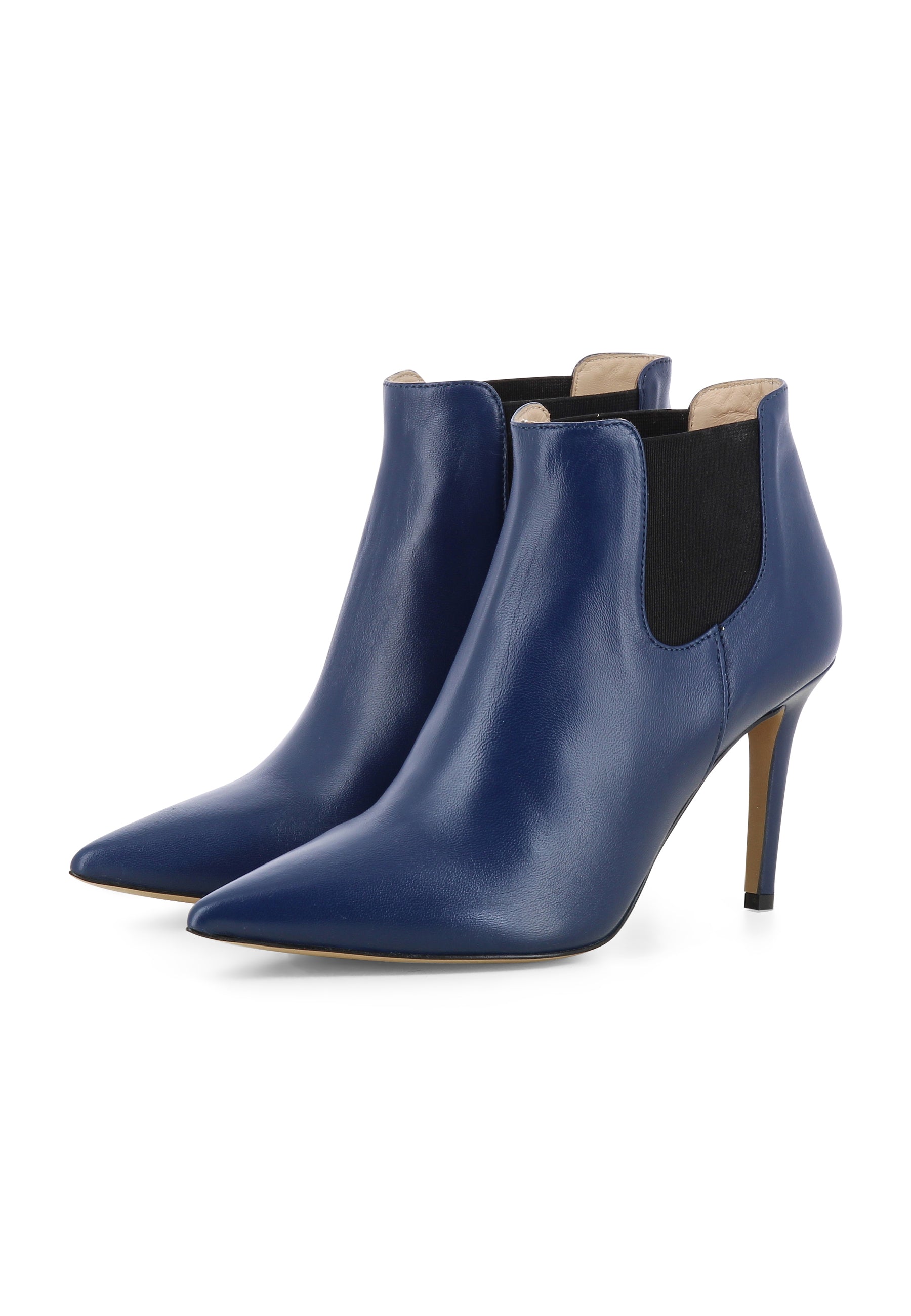 NATALIA Damen Stiefelette  -  Glattleder Dunkelblau