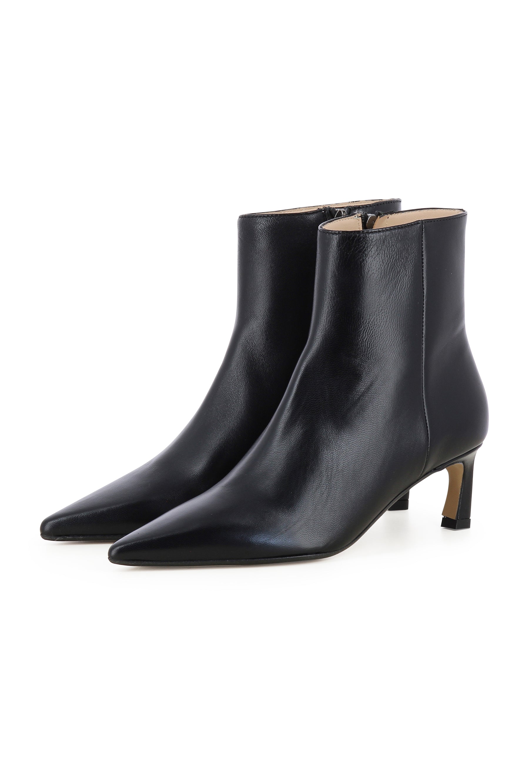 PERLA Damen Stiefelette  -  Glattleder Schwarz