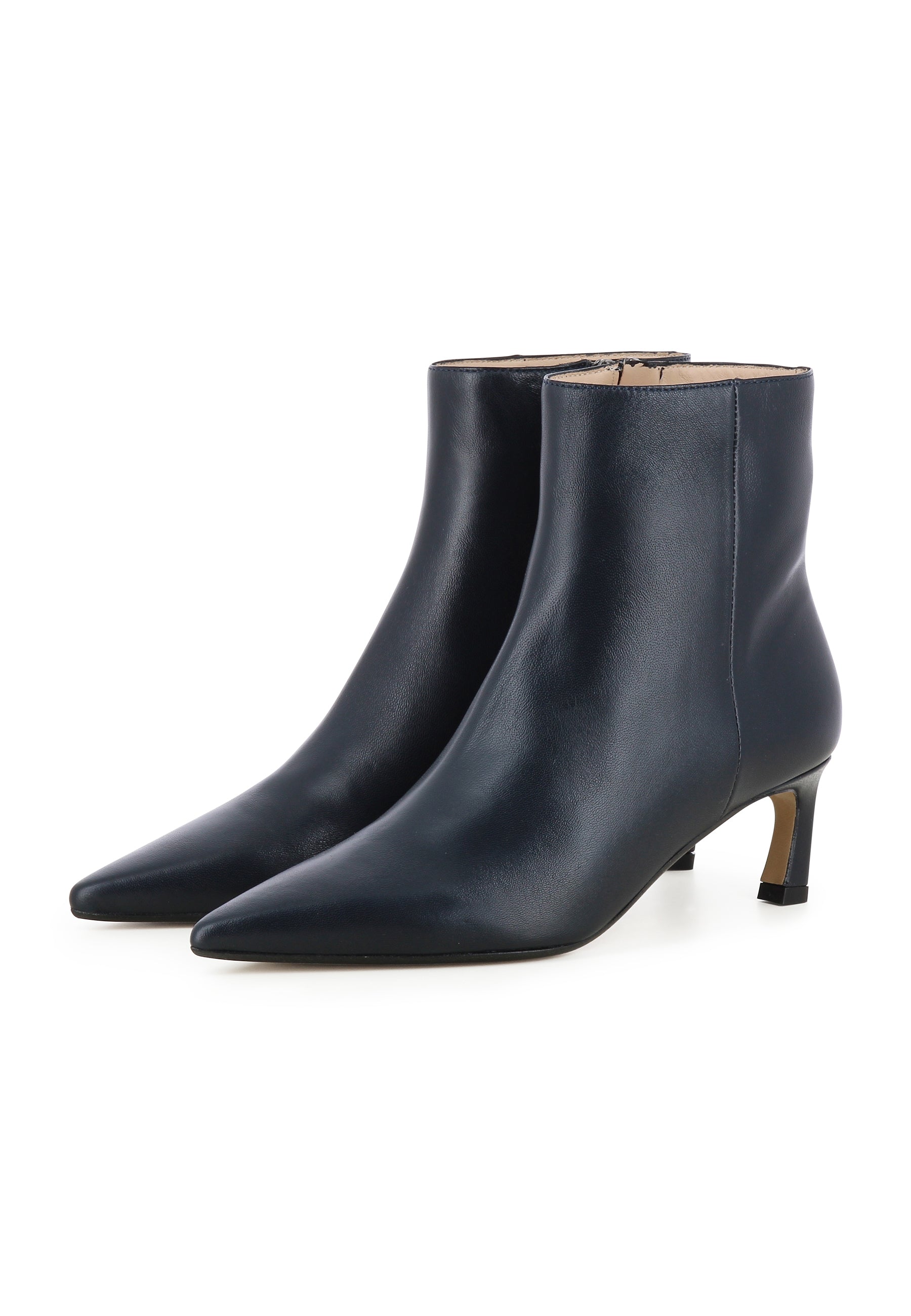 PERLA Damen Stiefelette  -  Glattleder Dunkelblau