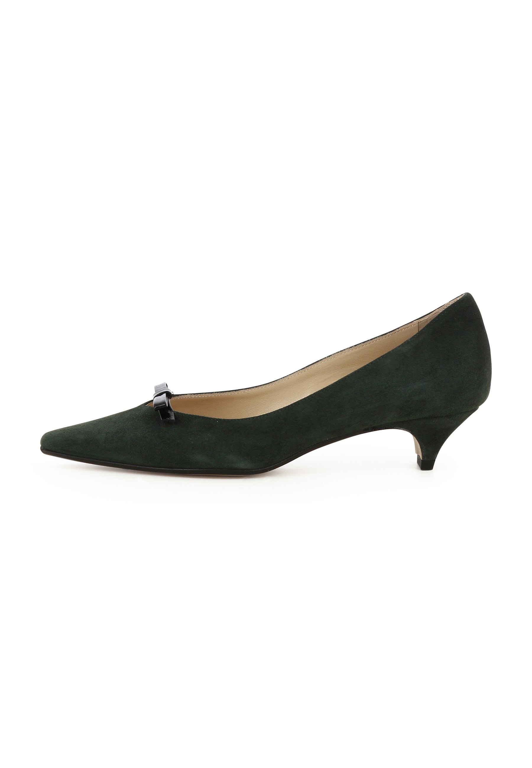 BARBARA Damen Pumps  -  Rauleder Dunkelgrün