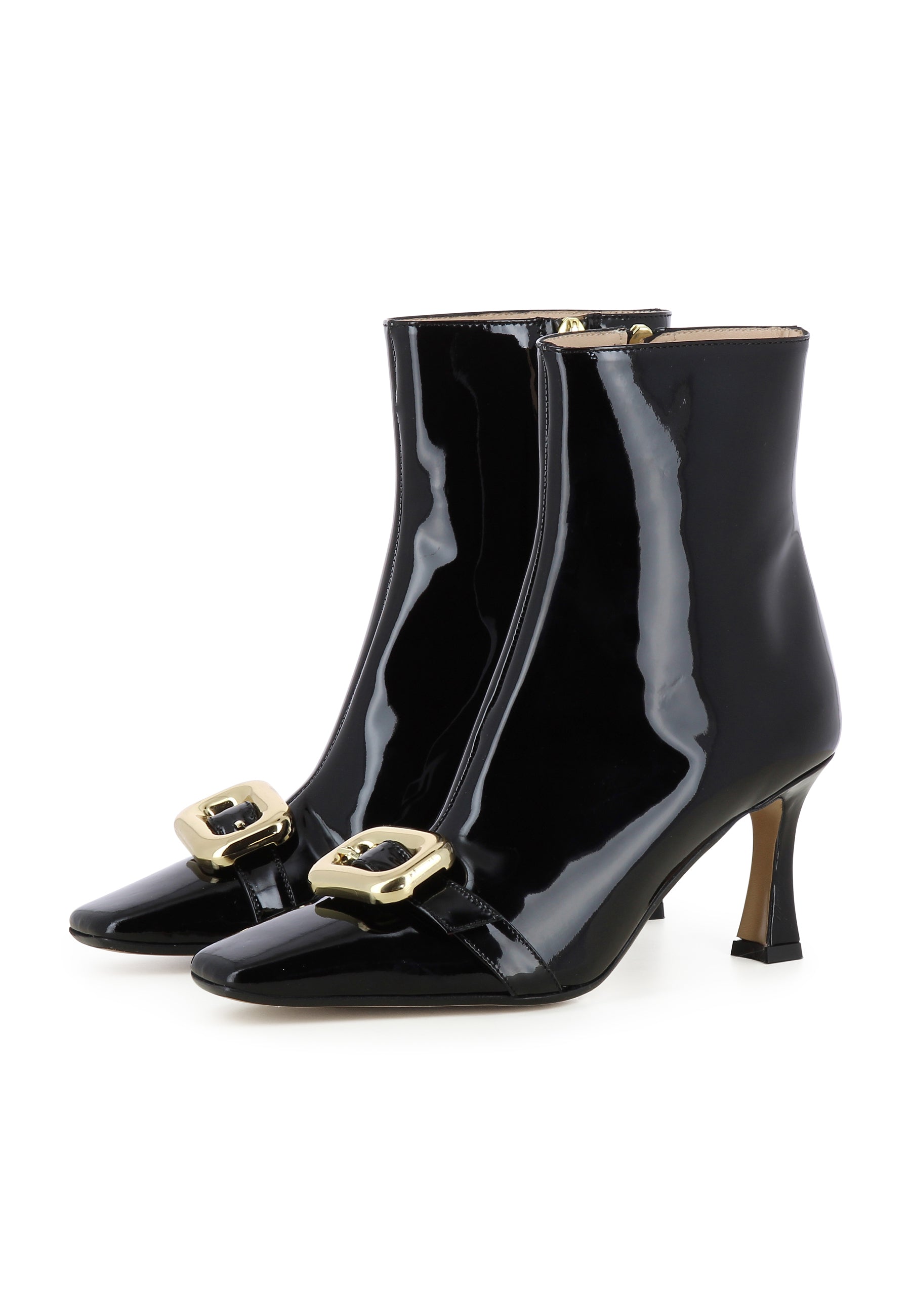CARMELA Damen Stiefelette  -  Lackleder Schwarz