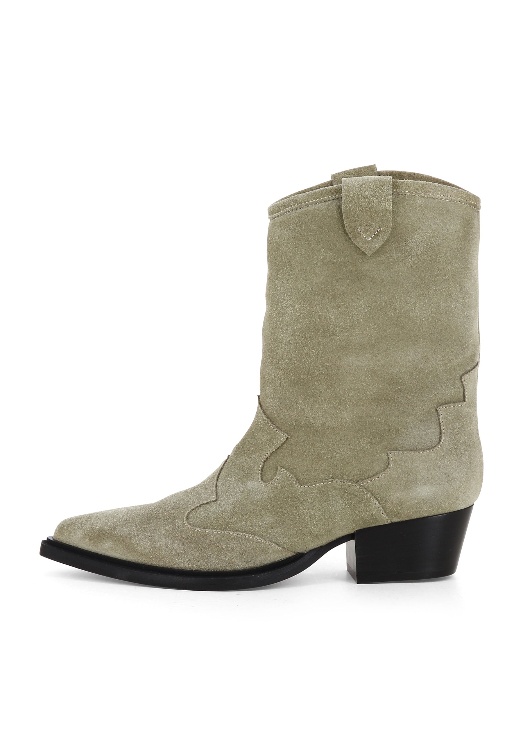GINEVRA Damen Cowboy Stiefel  -  Rauleder Greige