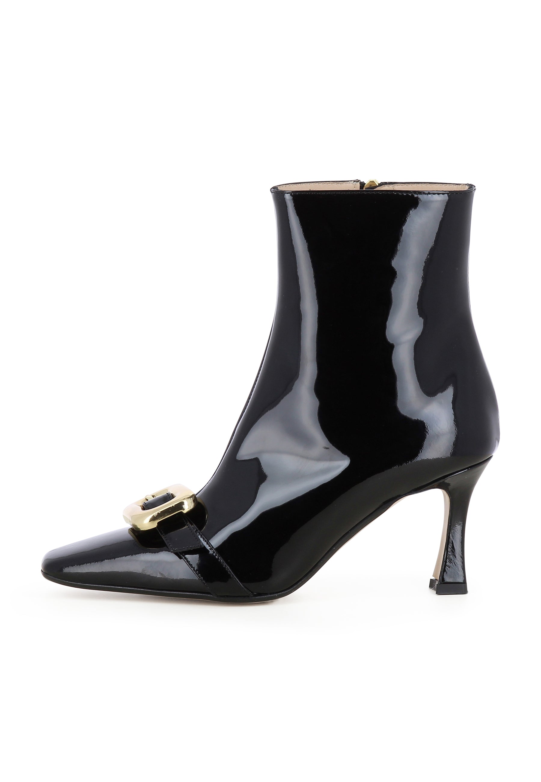CARMELA Damen Stiefelette  -  Lackleder Schwarz