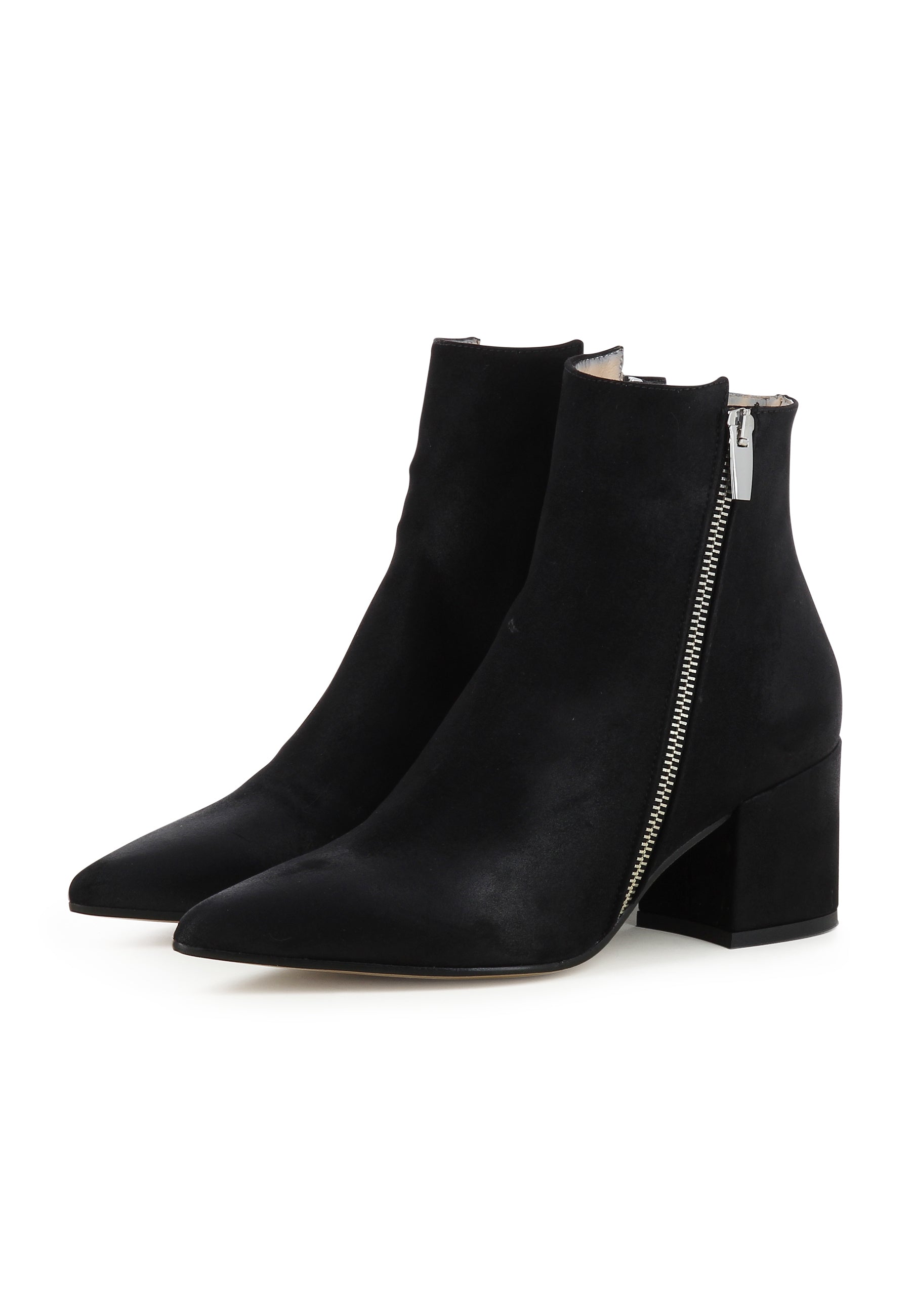 DARIANA Damen Stiefelette  -  Nubukleder Schwarz