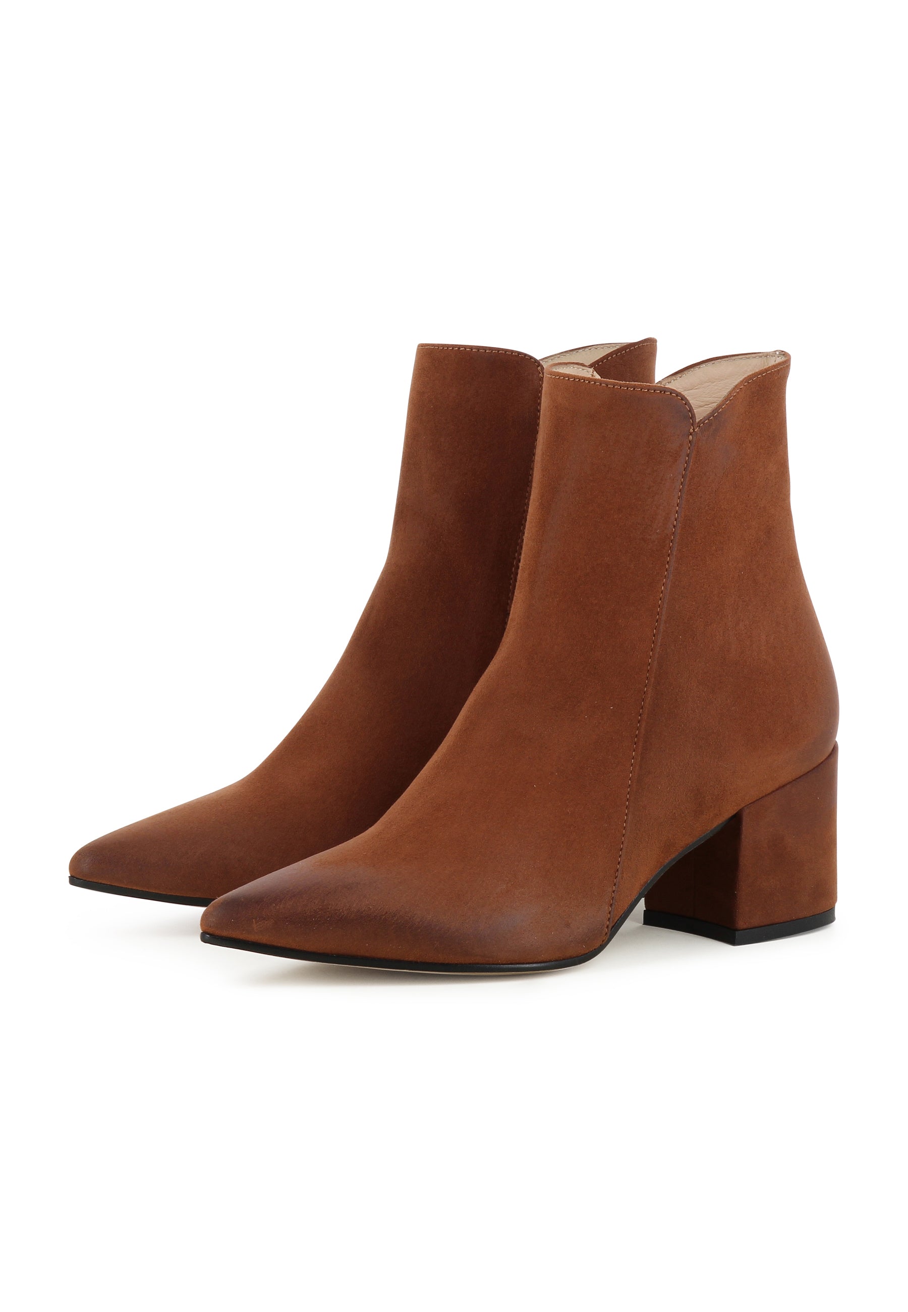 DARIANA Damen Stiefelette  -  Nubukleder Braun