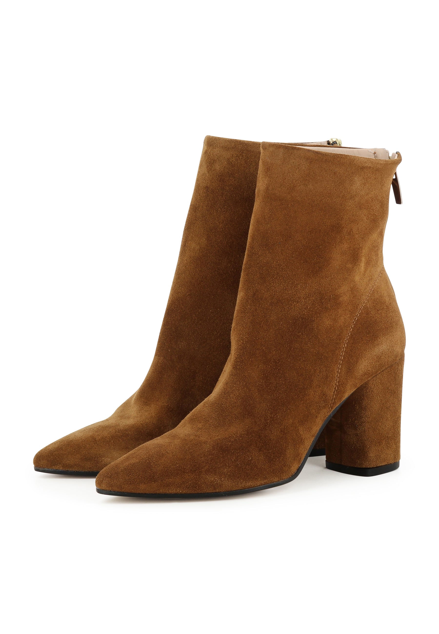 IDA Damen Stiefelette  -  Rauleder Hellbraun