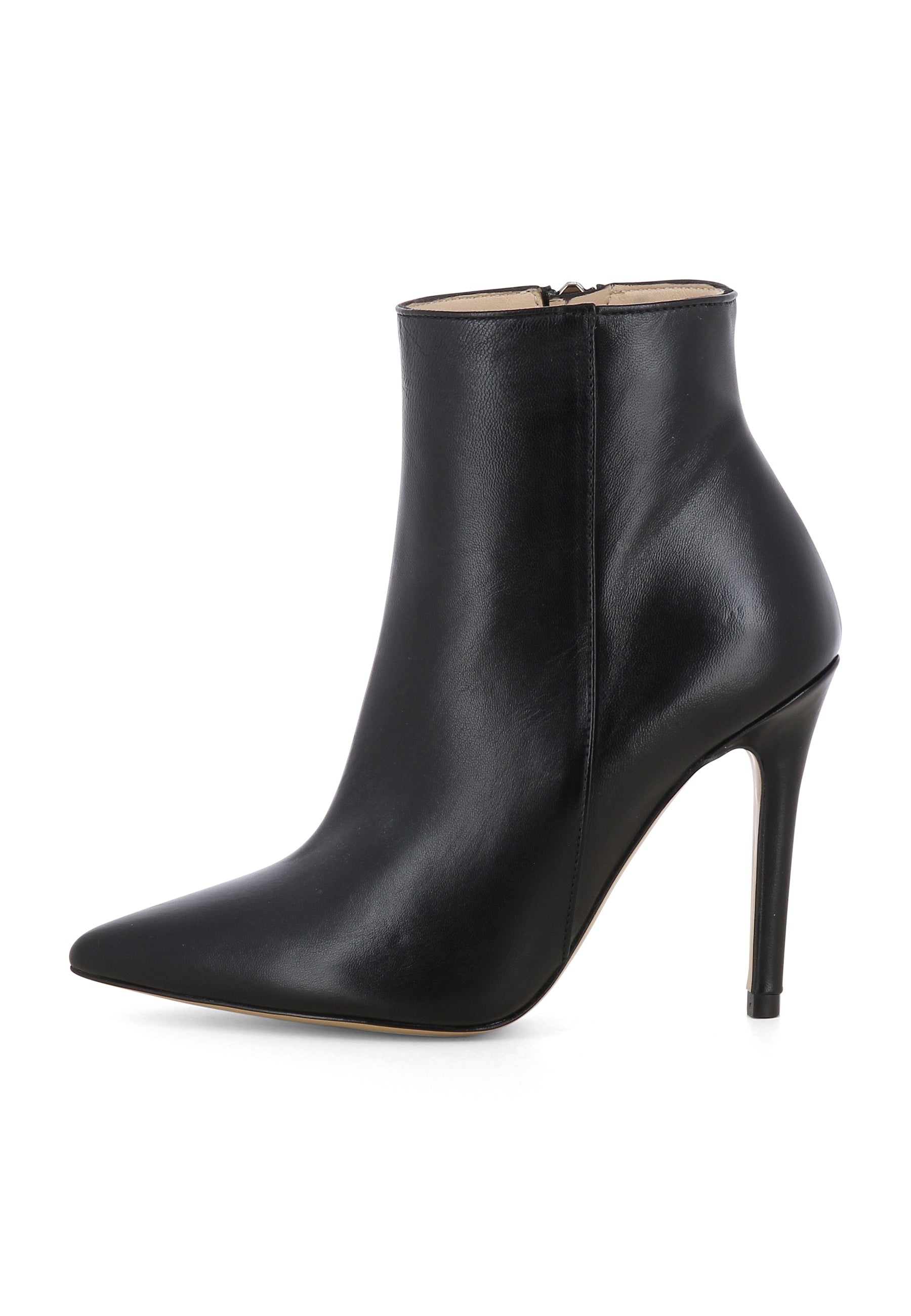 ALINA Damen Stiefelette  -  Glattleder Schwarz