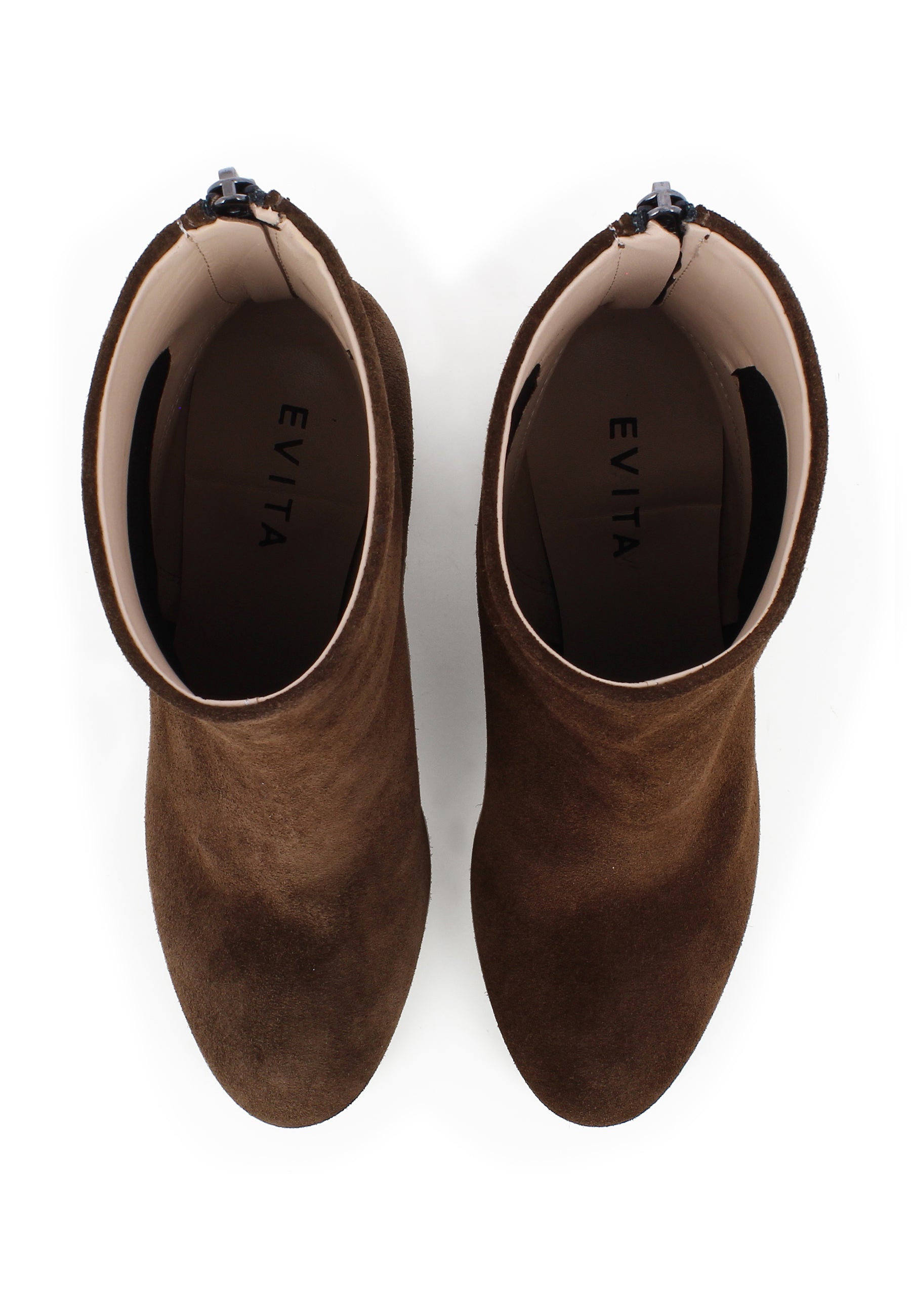 Damen Stiefelette  -  Rauleder Dunkelbraun