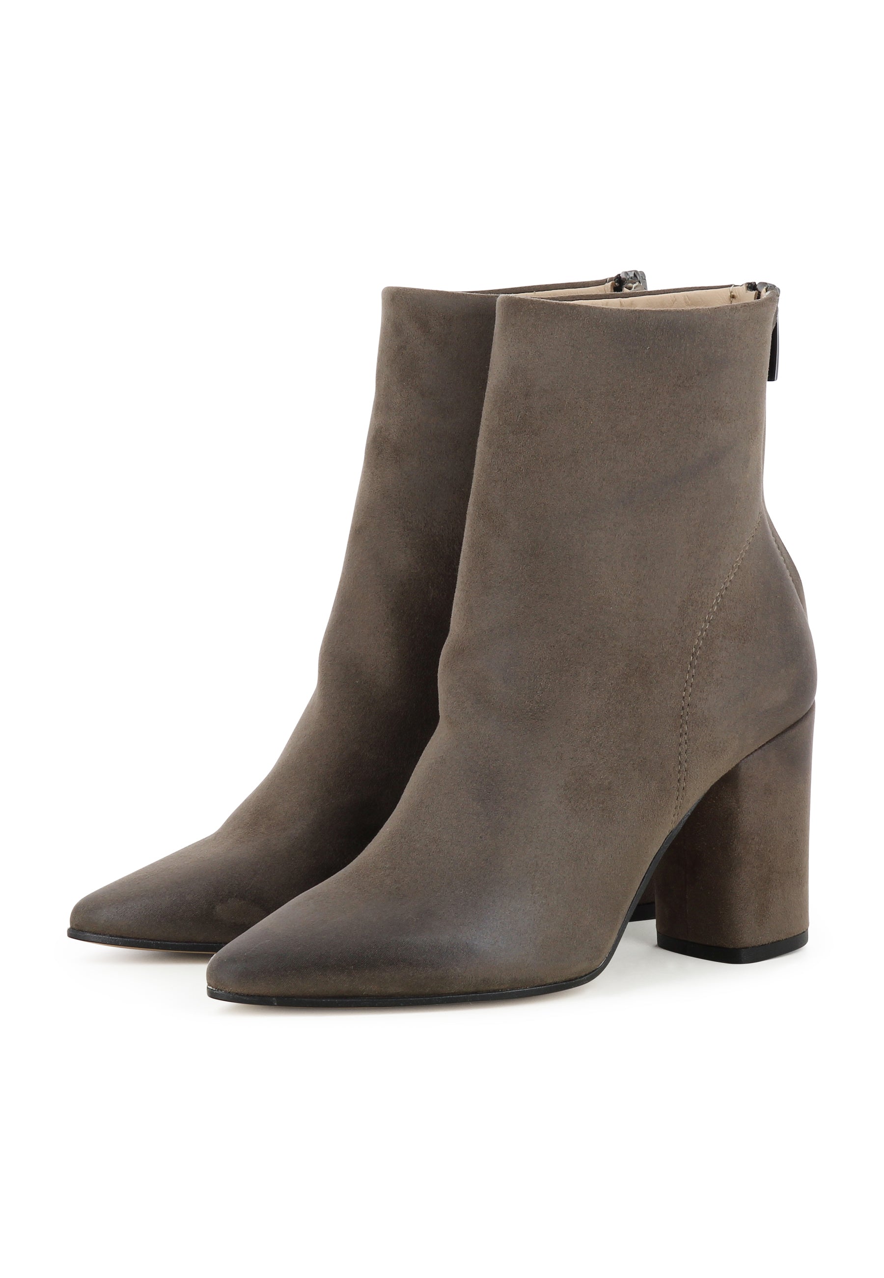 IDA Damen Stiefelette  -  Nubukleder Taupe