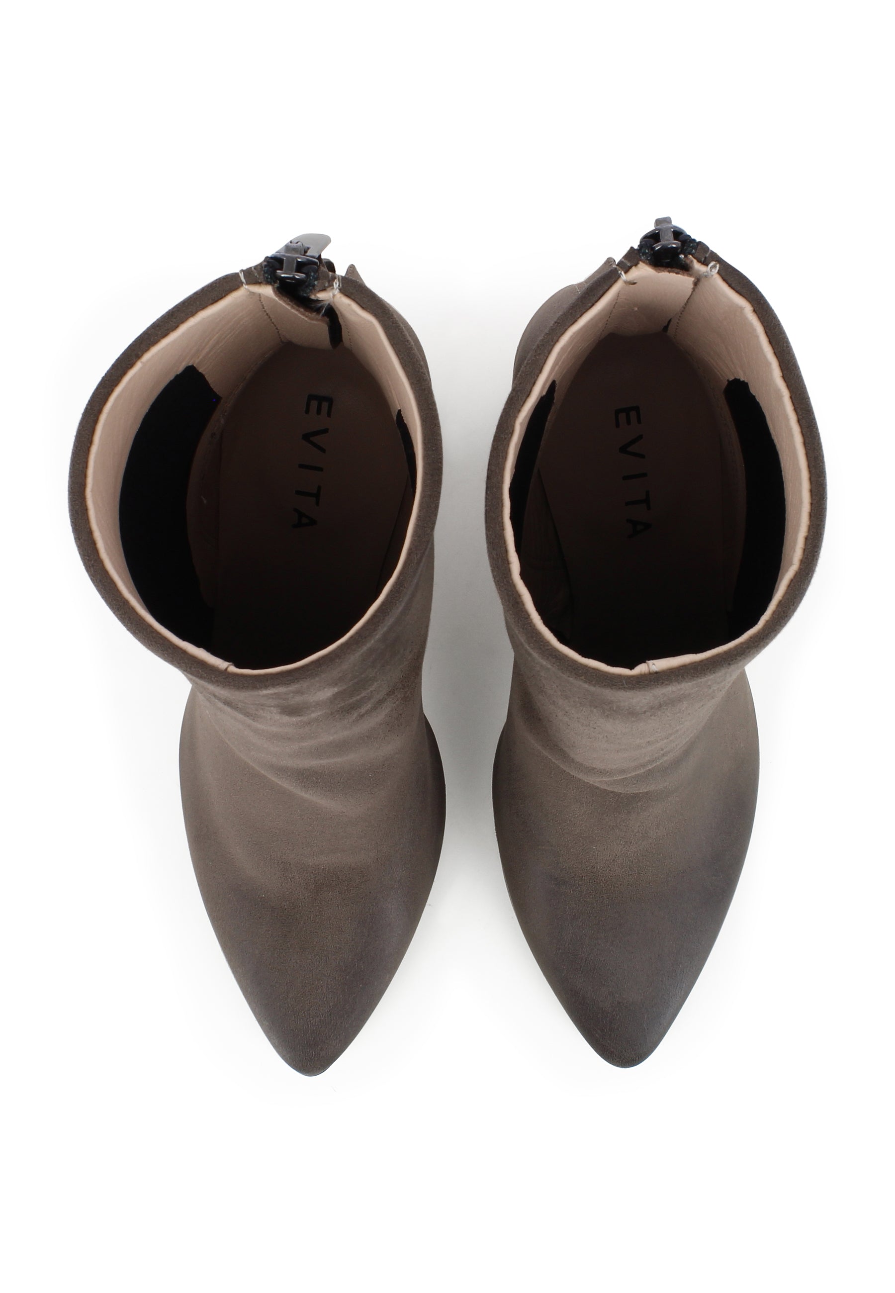 IDA Damen Stiefelette  -  Nubukleder Taupe
