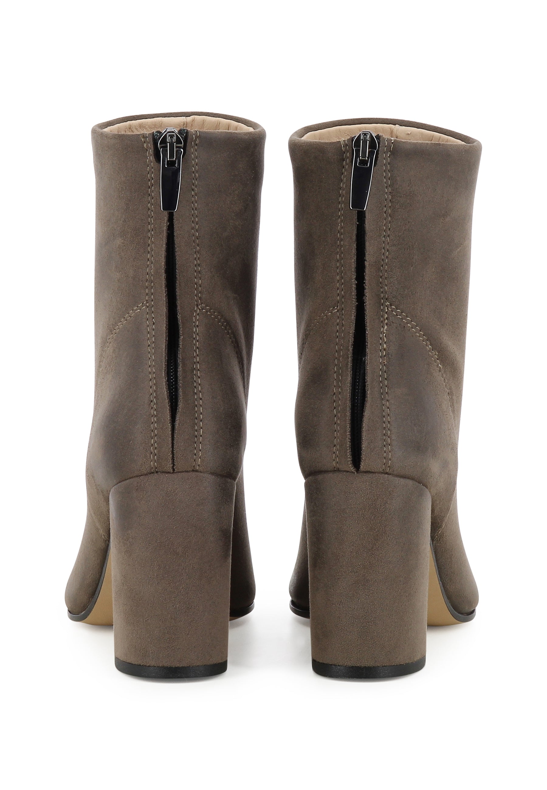 IDA Damen Stiefelette  -  Nubukleder Taupe