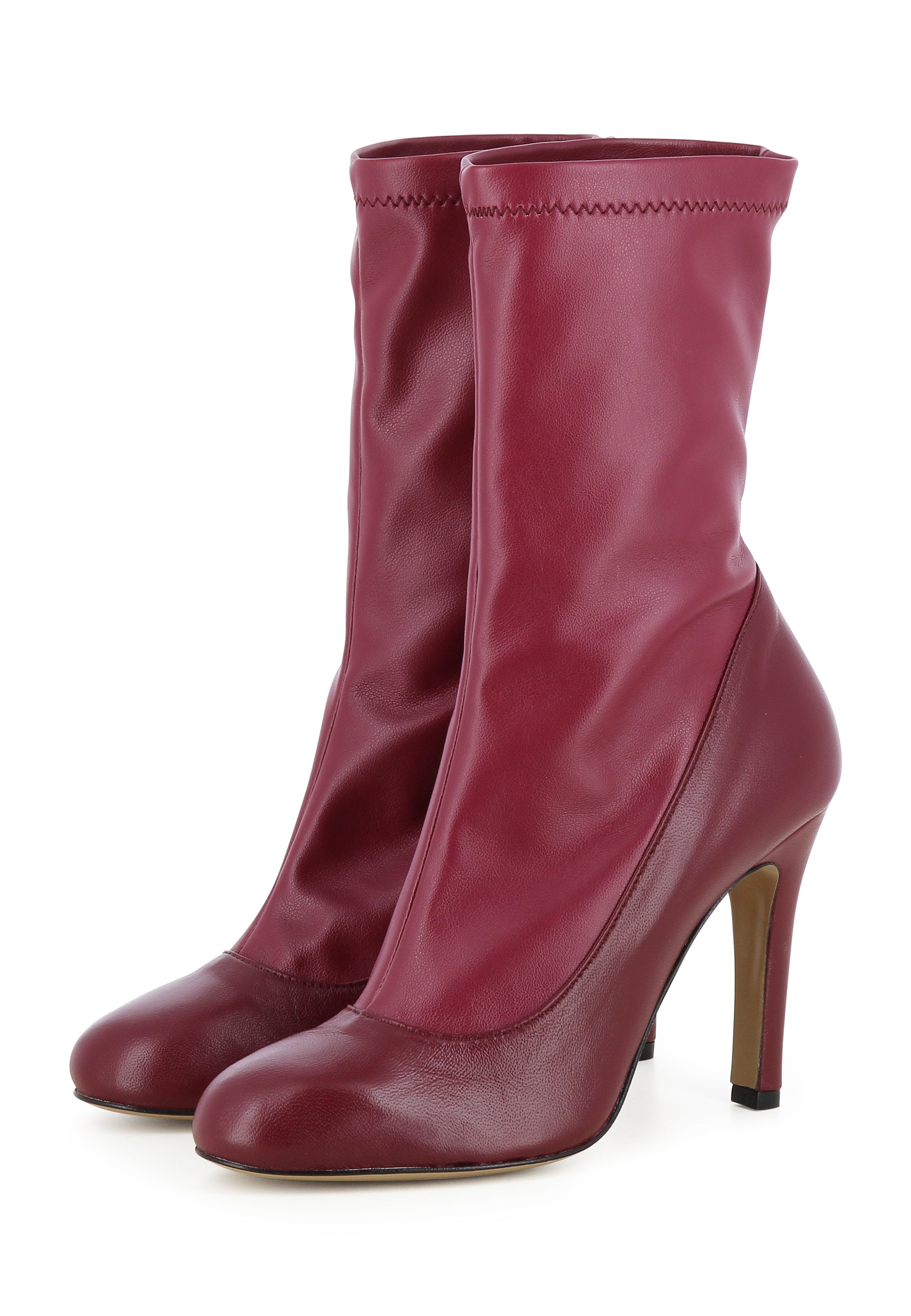 CRISTINA Damen Stiefelette  -  Glattleder Bordeaux