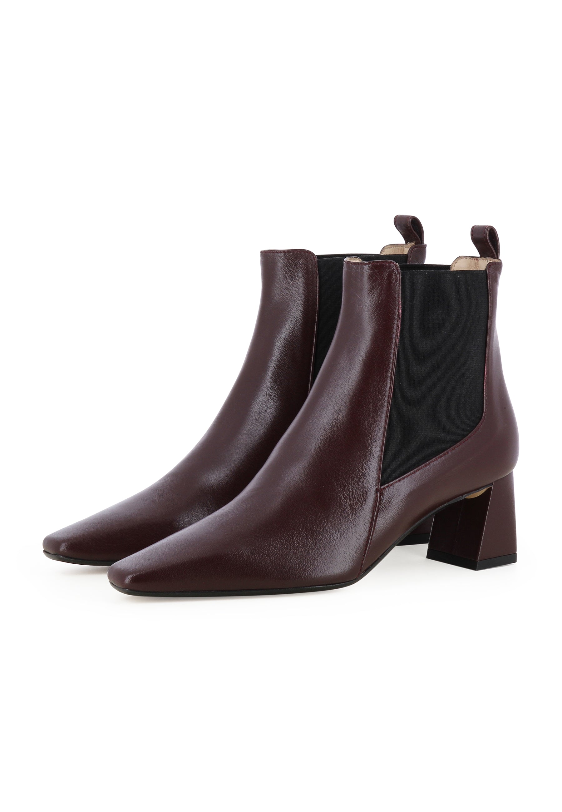 VANESSA Damen Stiefelette  -  Glattleder Bordeaux
