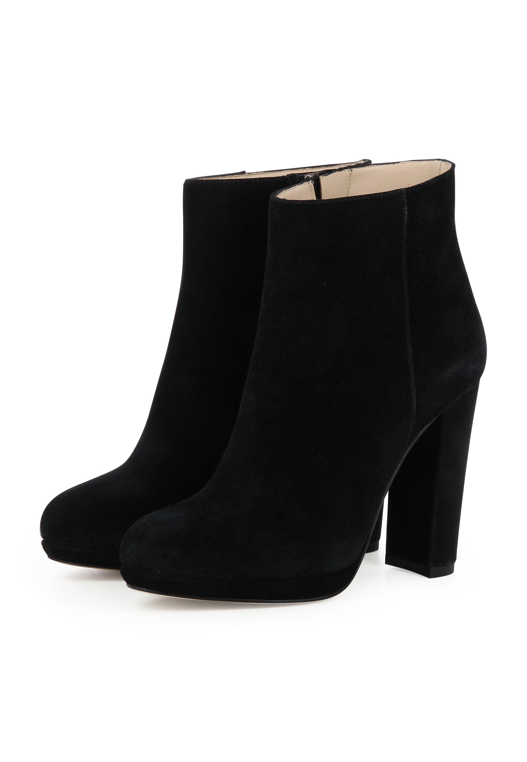 CRISTINA Damen Stiefelette  -  Rauleder Schwarz