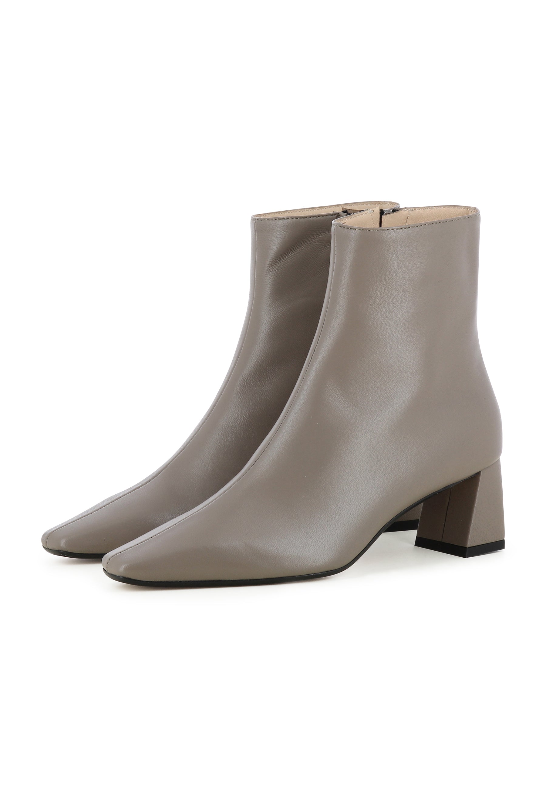 VANESSA Damen Stiefelette  -  Glattleder Taupe