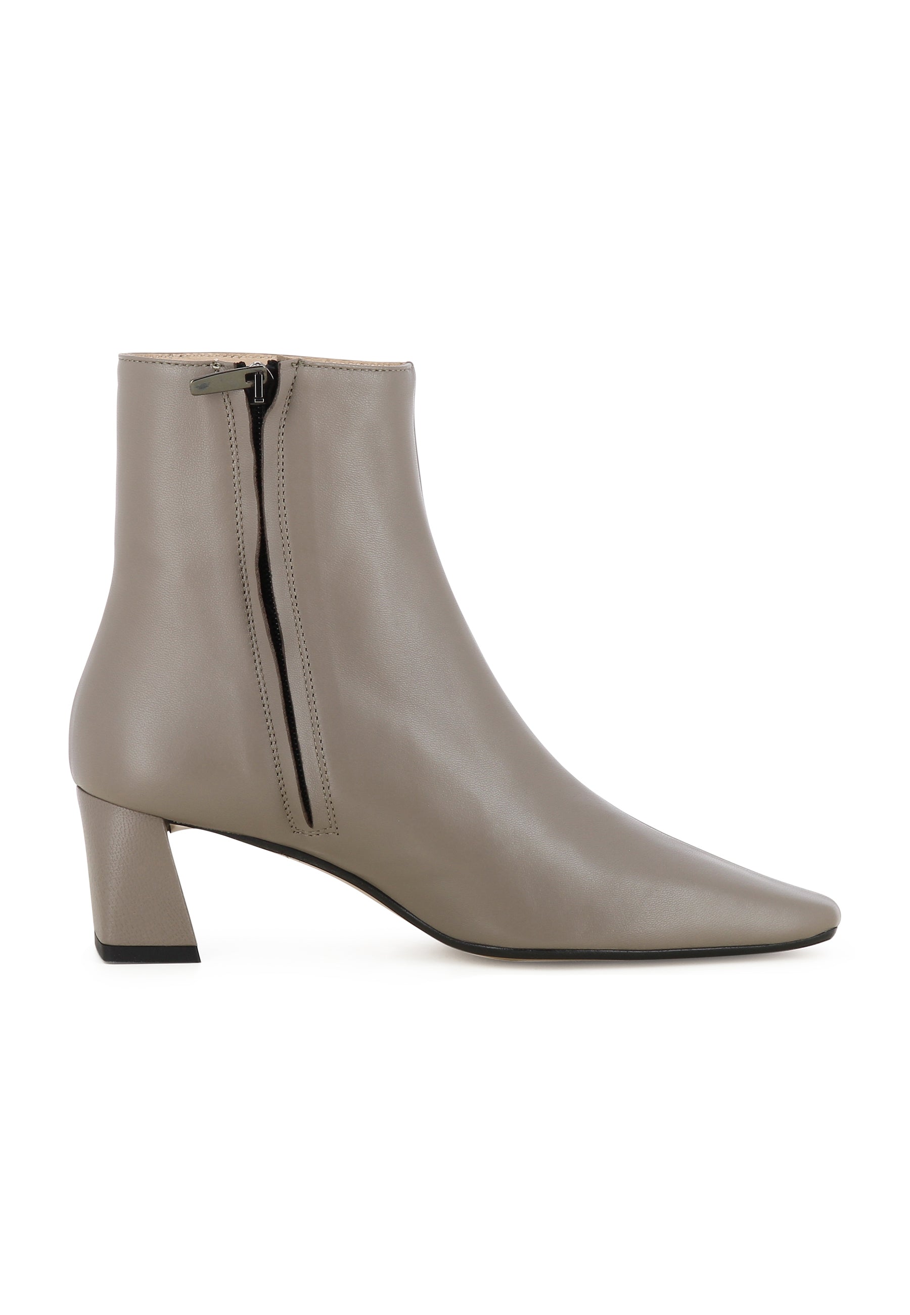 VANESSA women's ankle boots - smooth leather taupe