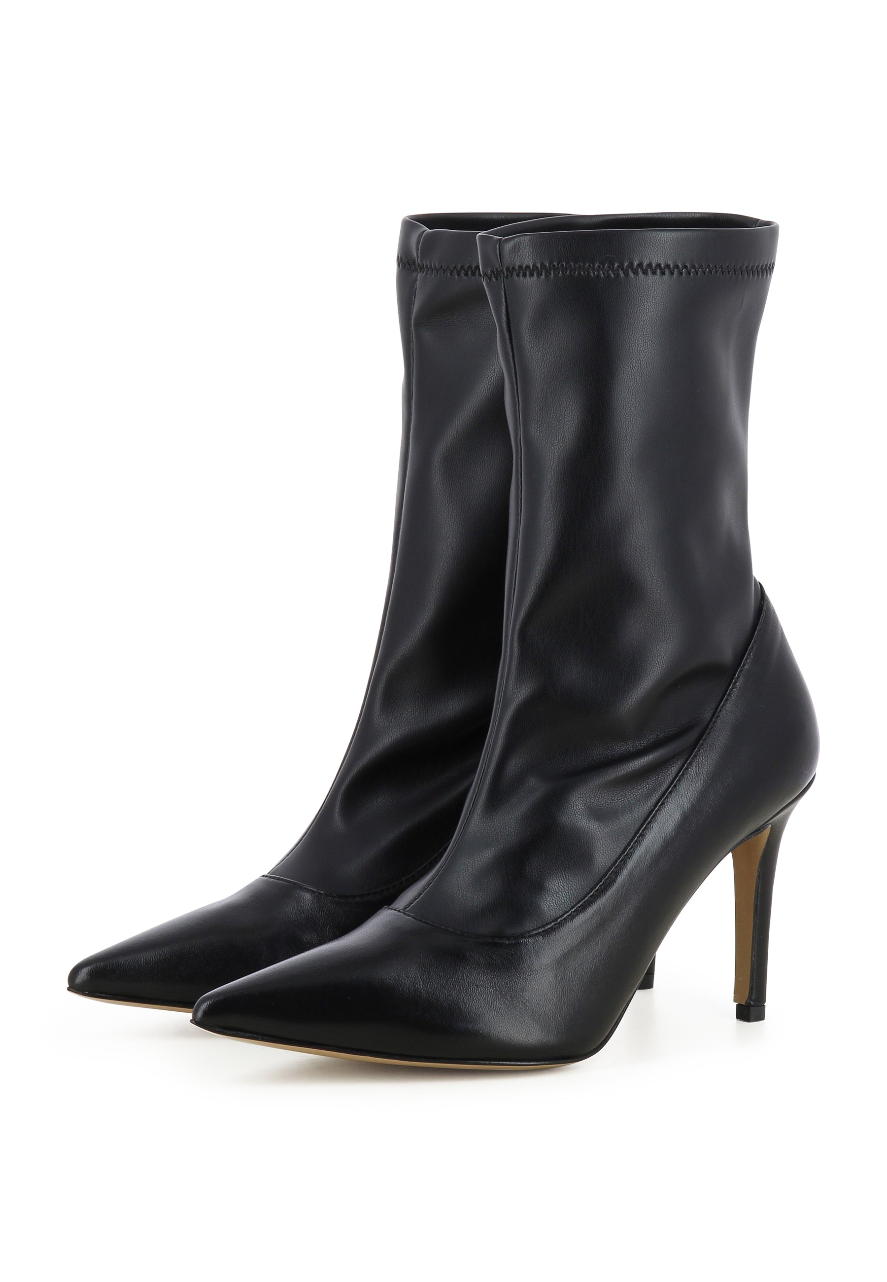 NATALIA Damen Stiefelette  -  Glattleder Schwarz
