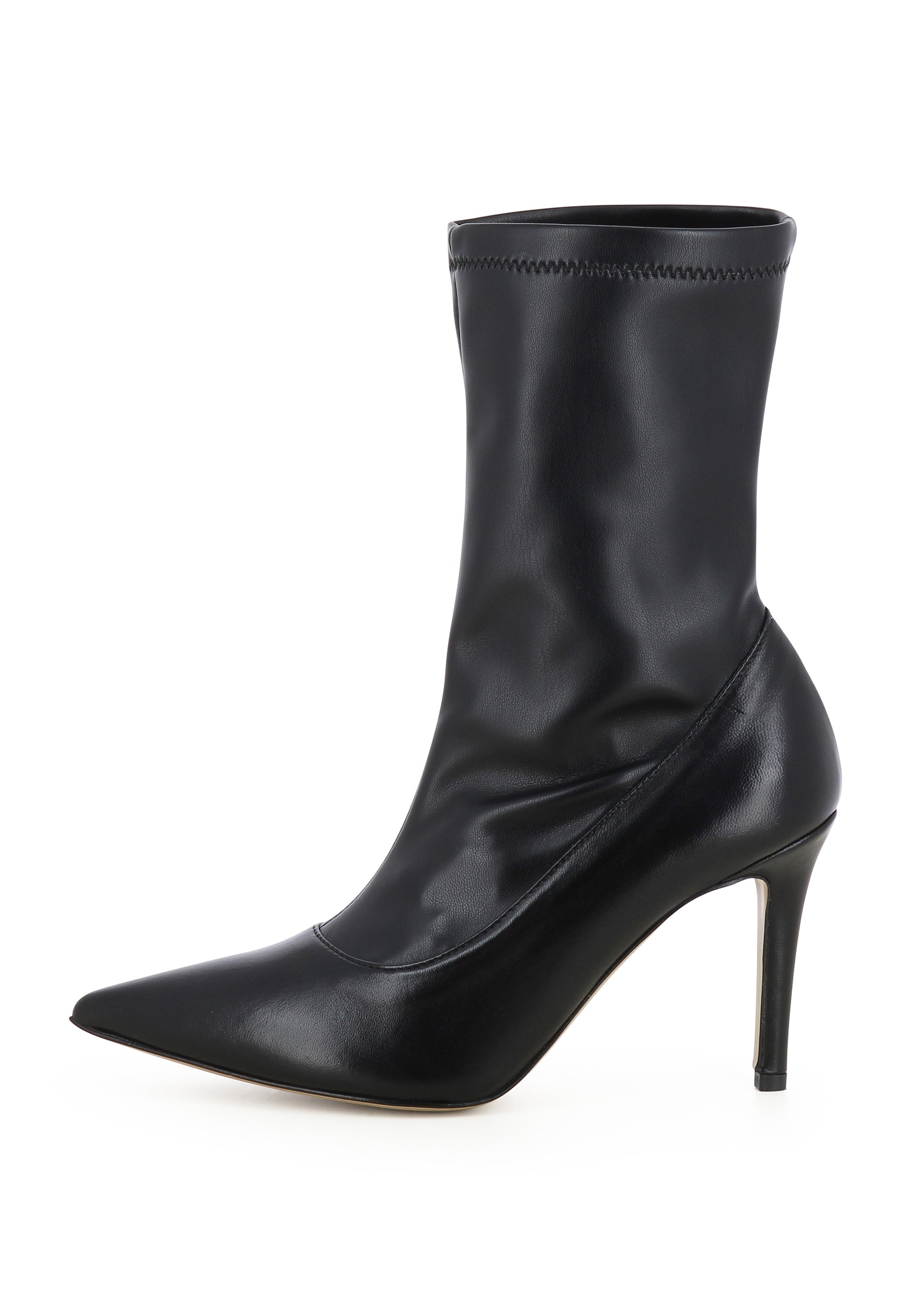 NATALIA Damen Stiefelette  -  Glattleder Schwarz