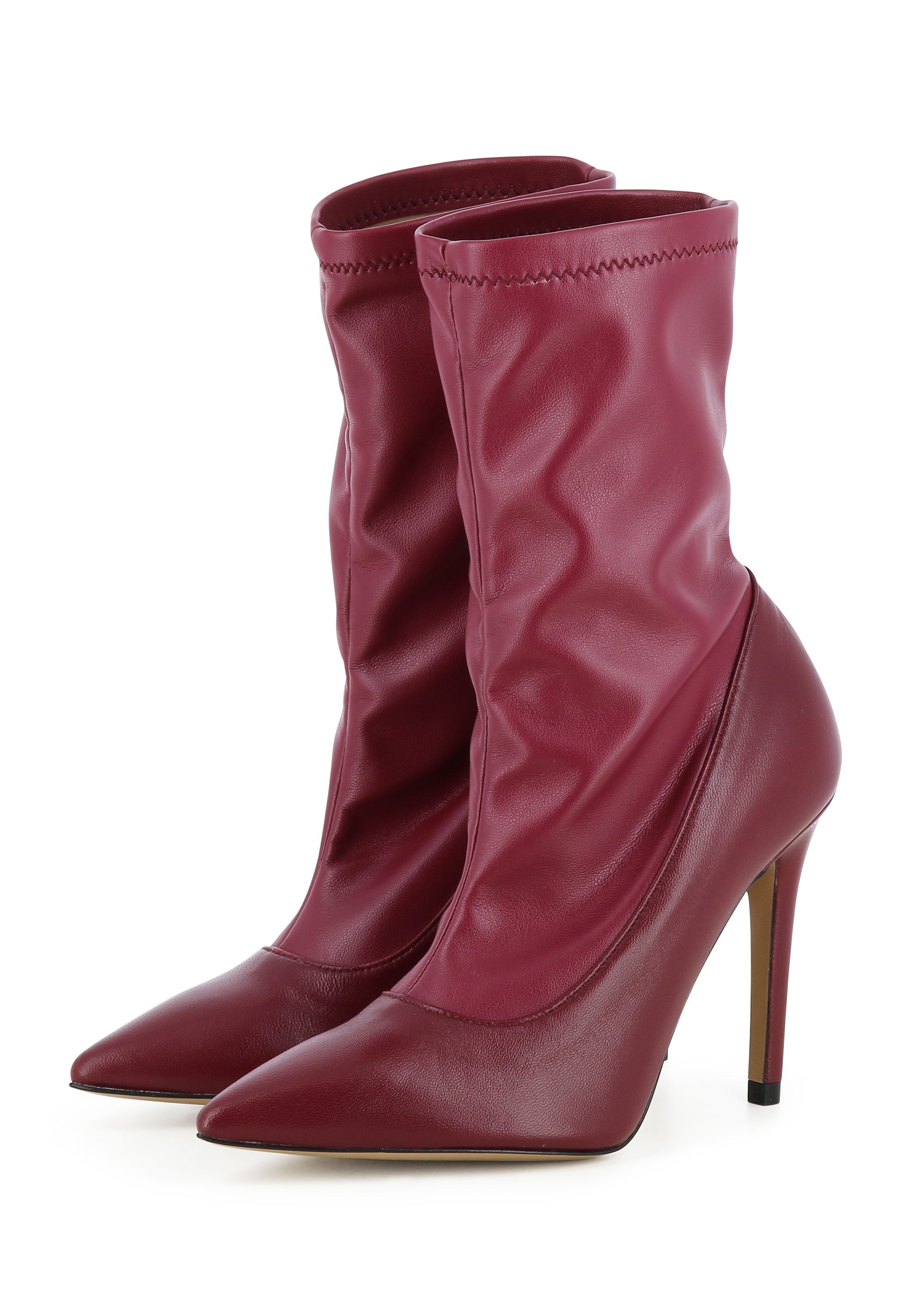 ALINA Damen Stiefelette  -  Glattleder Bordeaux