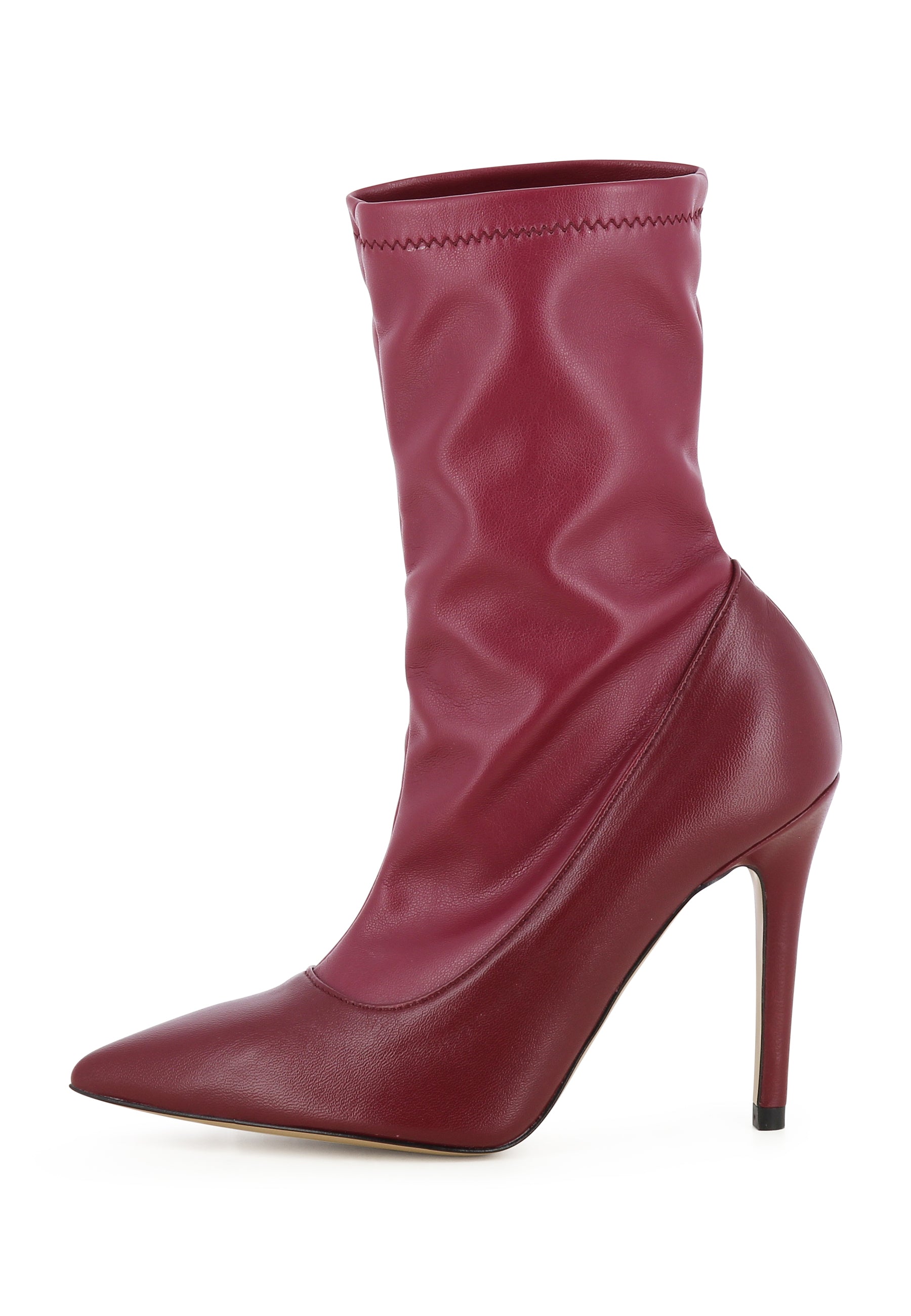 ALINA Damen Stiefelette  -  Glattleder Bordeaux